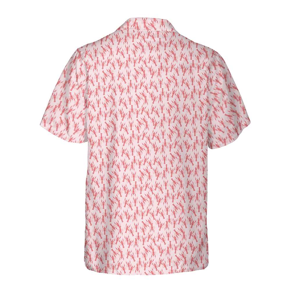 Pink Lobster Hawaiian Shirt Unique Lobster Shirt Lobster Print Shirt For Adults Aloha Shirt For Men and Women