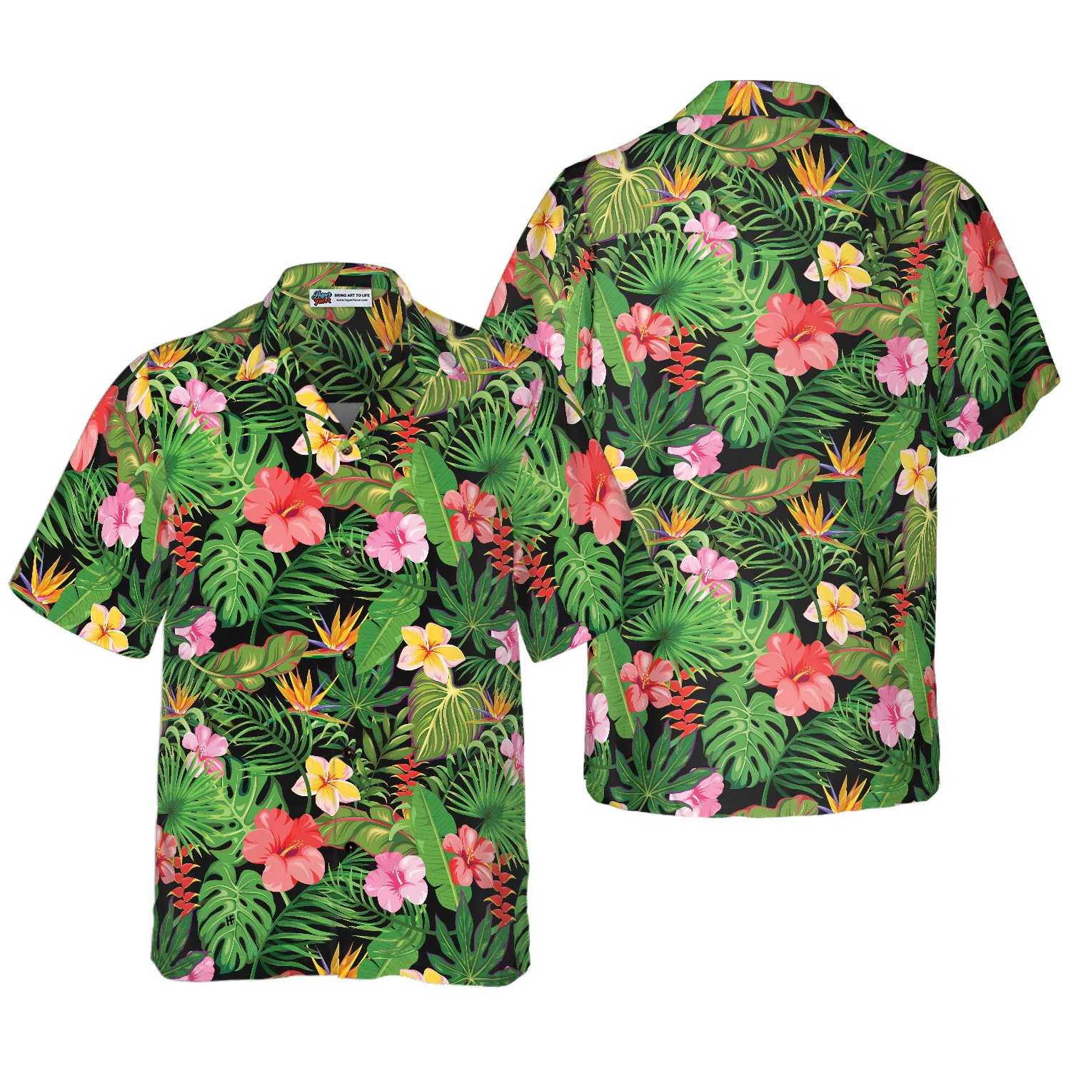 Floral Pattern Summer Hawaiian Shirt Aloha Shirt For Men and Women