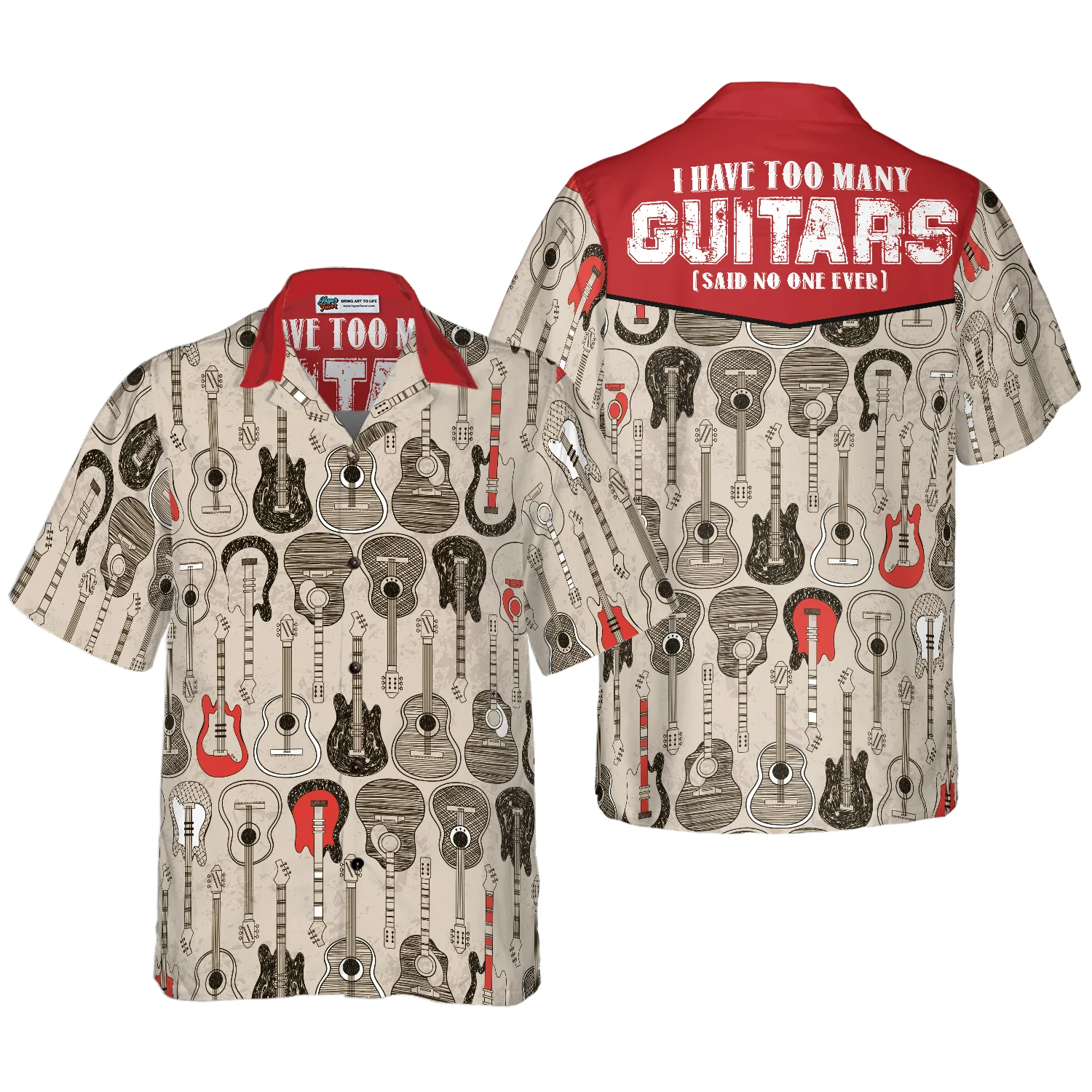 I Have Too Many Guitars Hawaiian Shirt Aloha Shirt For Men and Women