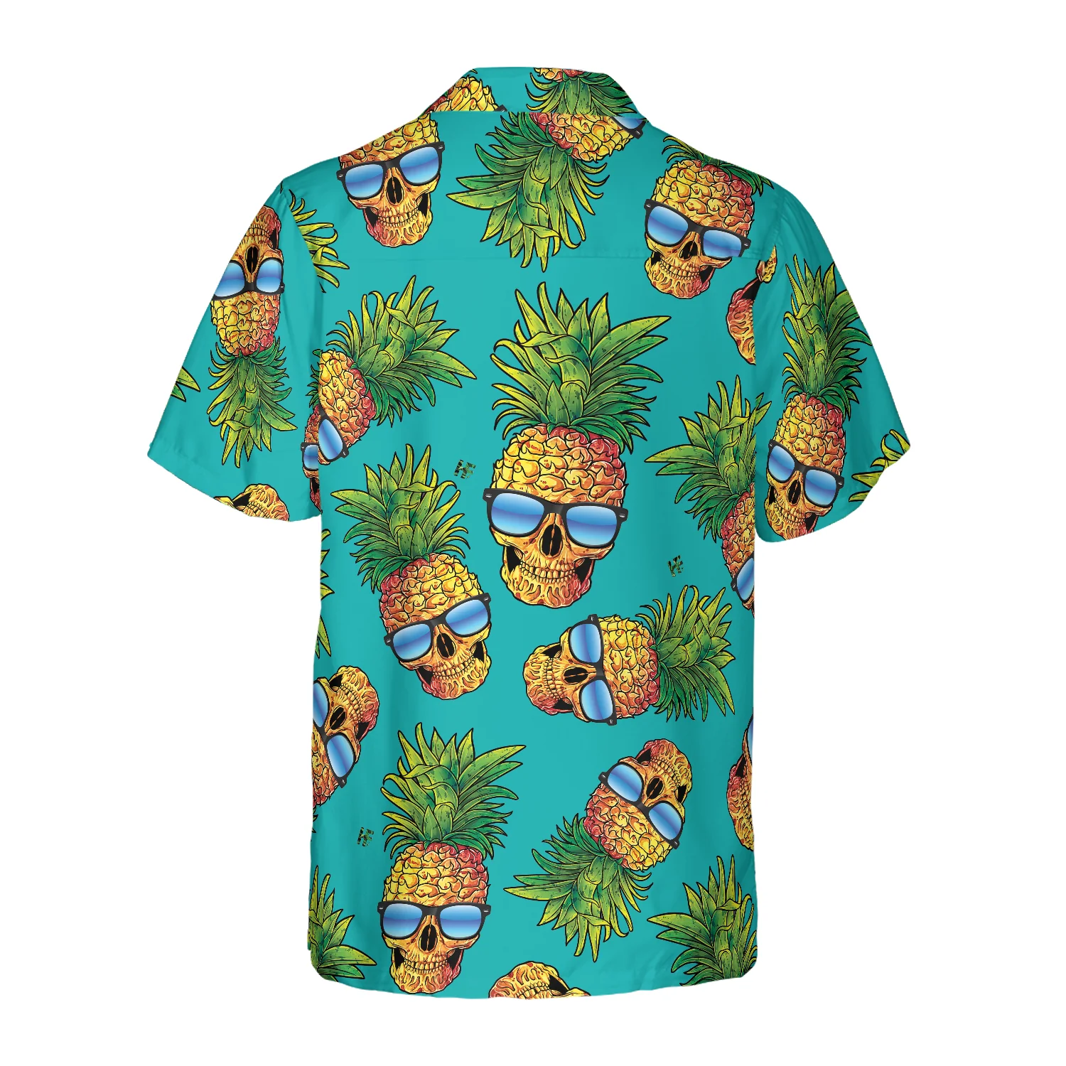 Pineapple Skull  The Tropical Leaves V2 Hawaiian Shirt Aloha Shirt For Men and Women