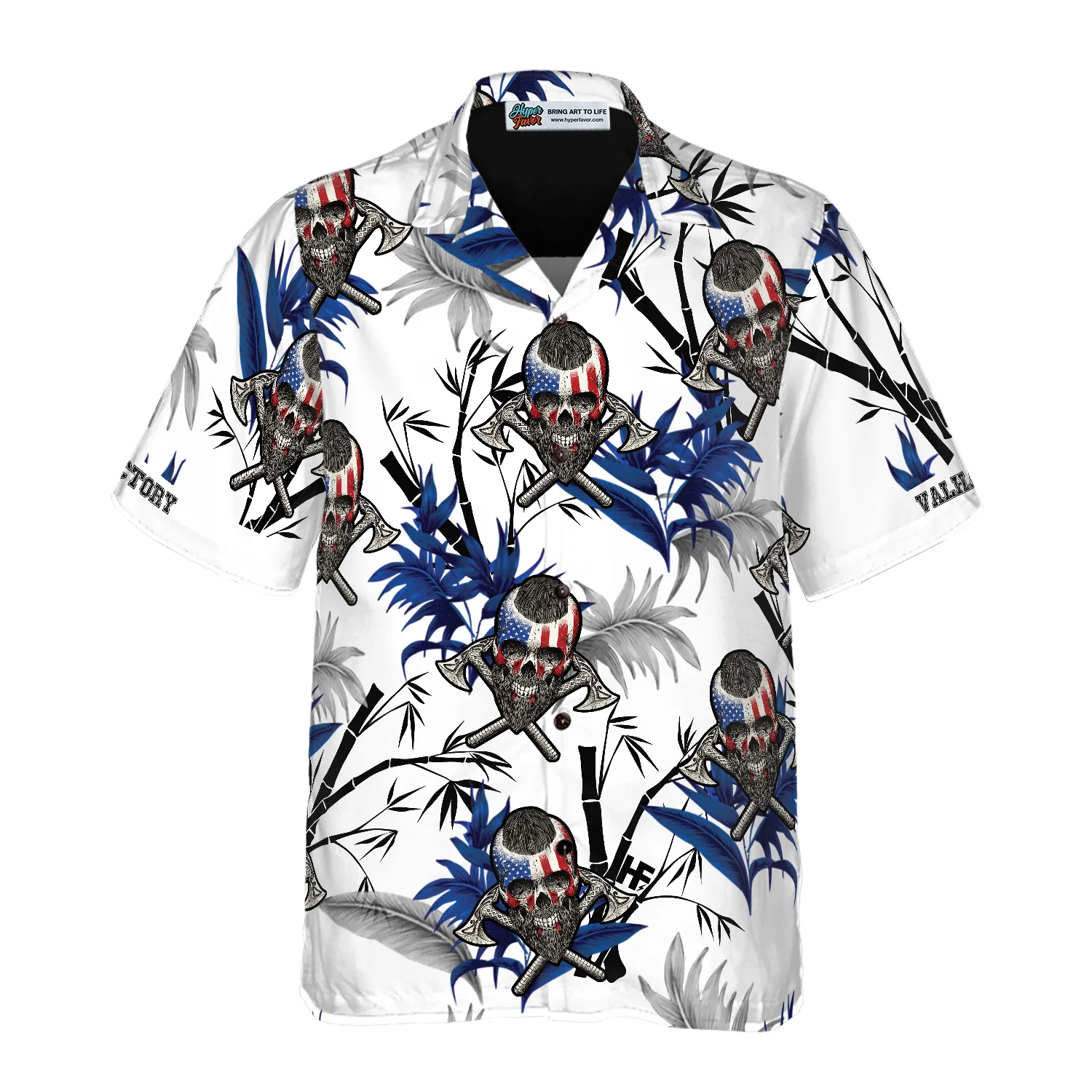 Victory Or Valhalla Viking White Hawaiian Shirt Aloha Shirt For Men and Women