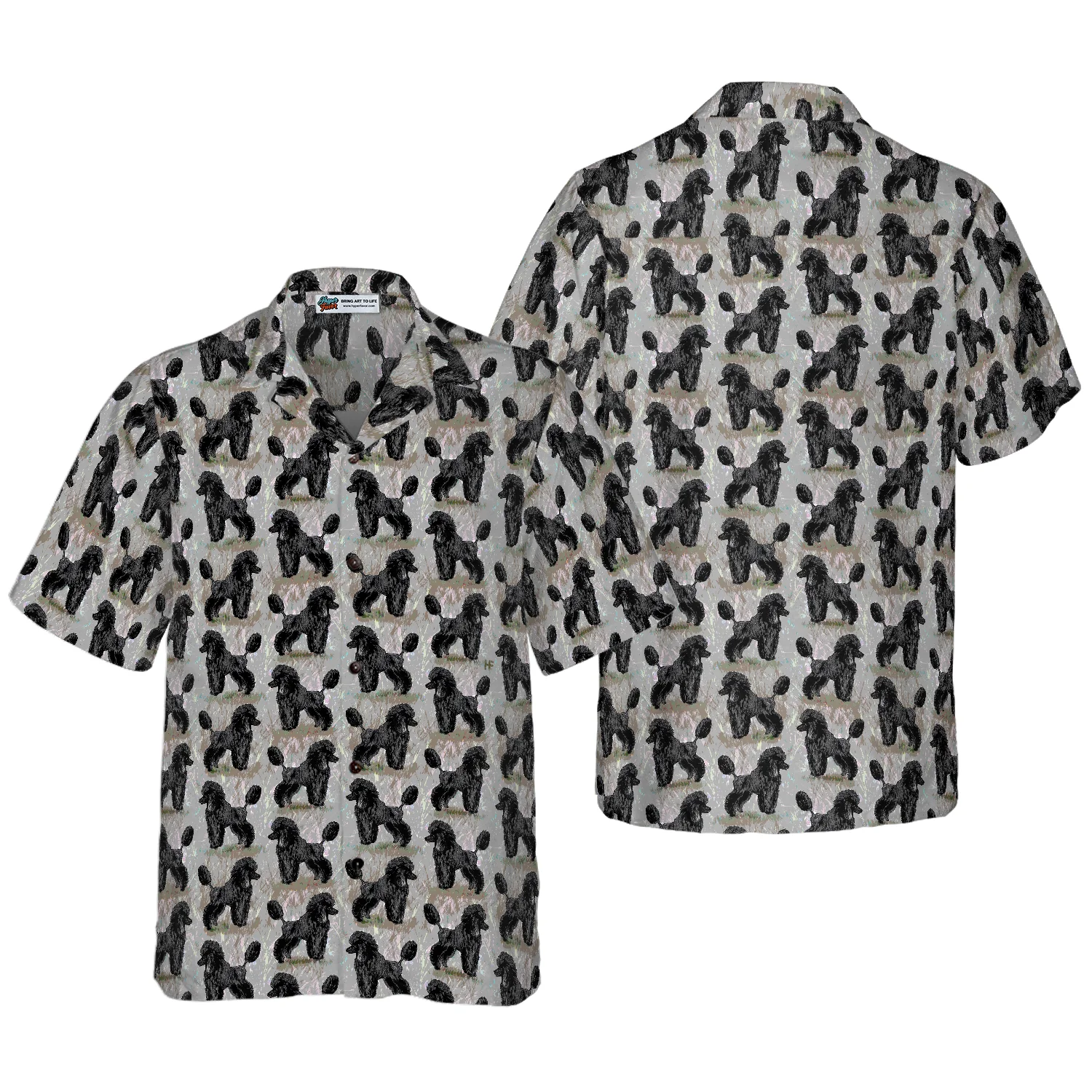 Black Poodles Shirt Hawaiian Shirt Aloha Shirt For Men and Women