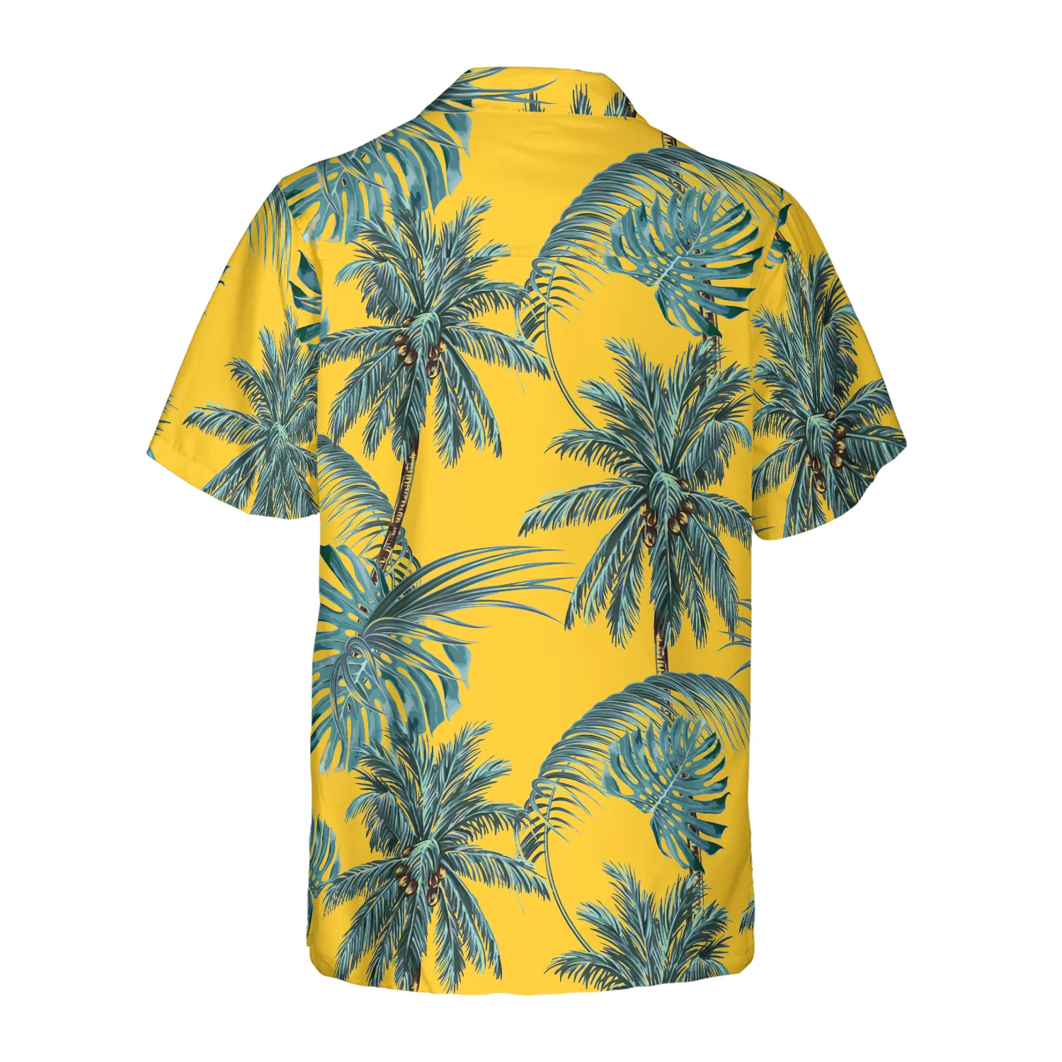 Firefighter Yellow Tropical Custom Hawaiian Shirt Personalized Tropical Palm Tree Firefighter Shirt Aloha Shirt For Men and Women