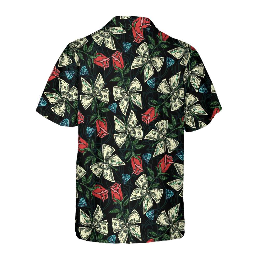 Money Colorful Vintage Seamless Pattern With Diamonds Dollar Hawaiian Shirt Funny Money Hawaiian Shirt Gift Aloha Shirt For Men and Women