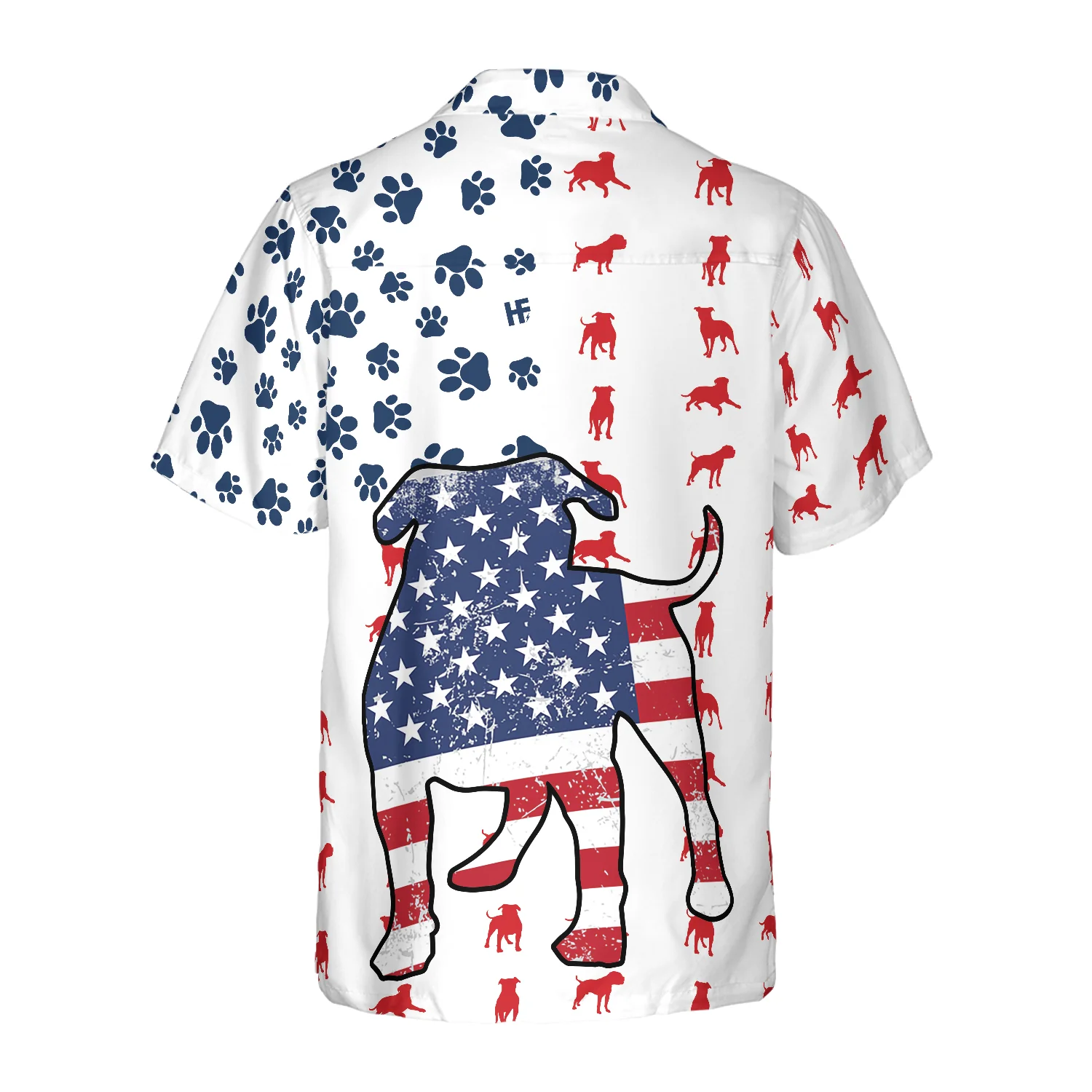 Bulldogs American Flag Hawaiian Shirt Aloha Shirt For Men and Women