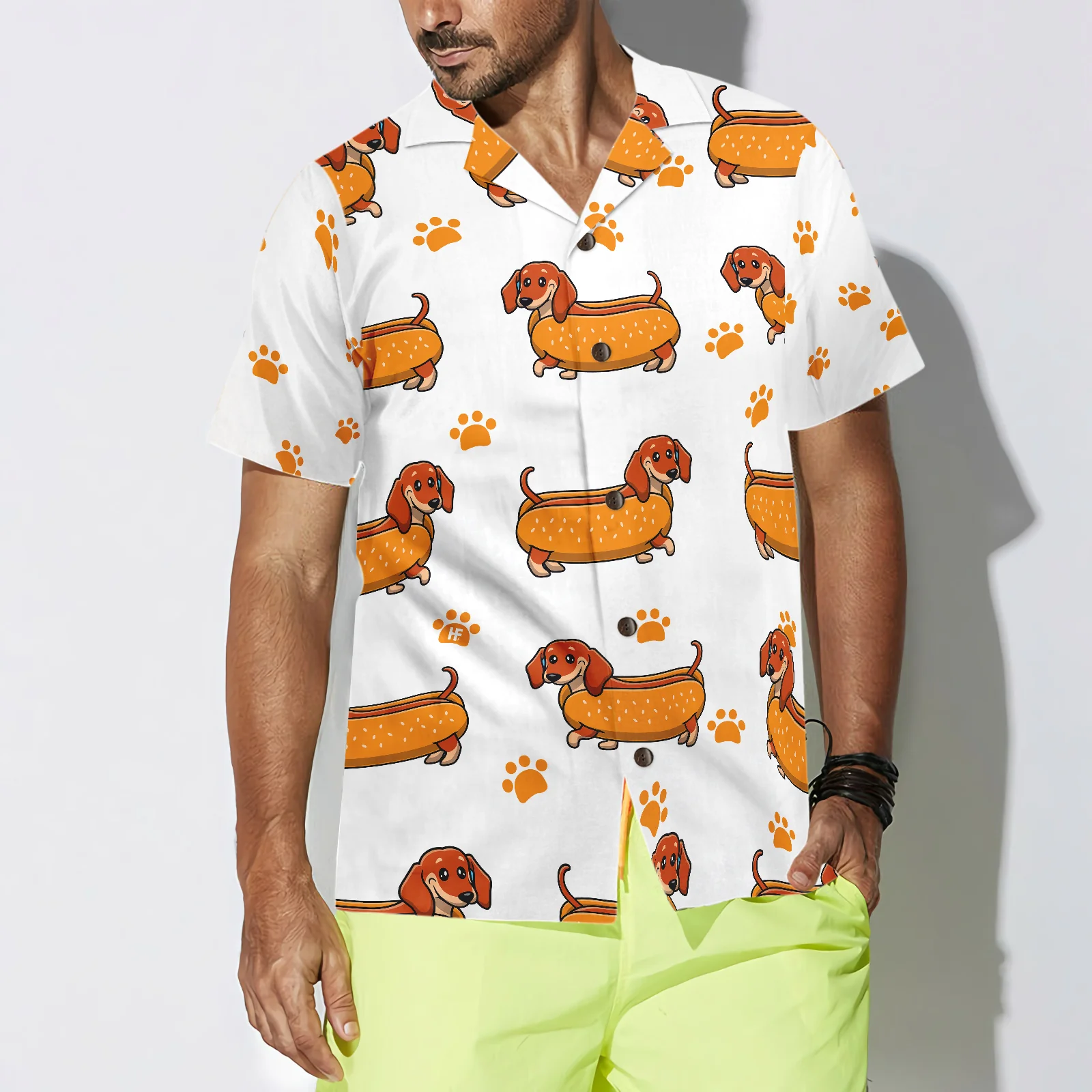 Real Hotdog Dachshund Hawaiian Shirt Aloha Shirt For Men and Women