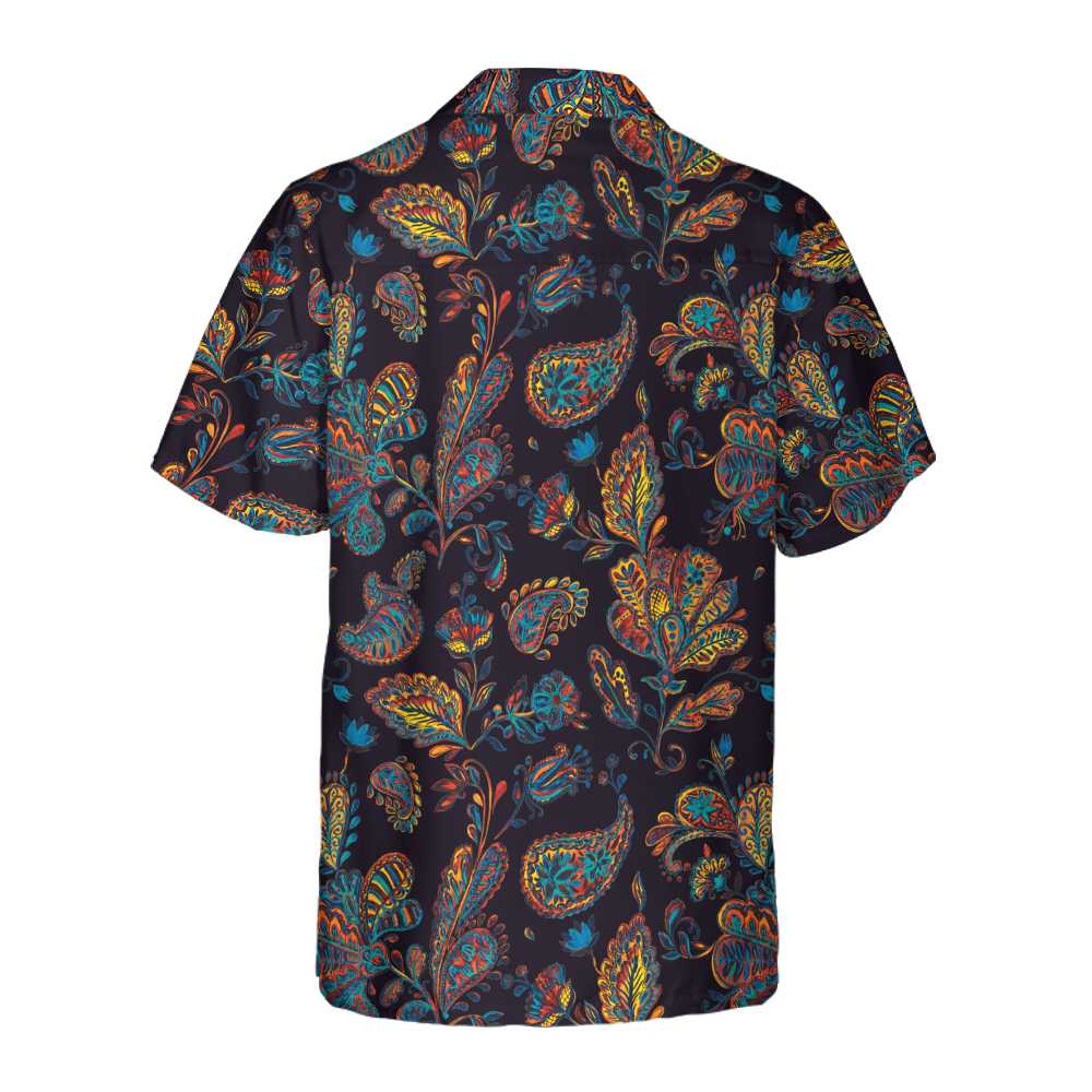 Paisley Watercolor Floral Pattern Hawaiian Shirt Paisley Shirt Paisley Print Shirt Aloha Shirt For Men and Women