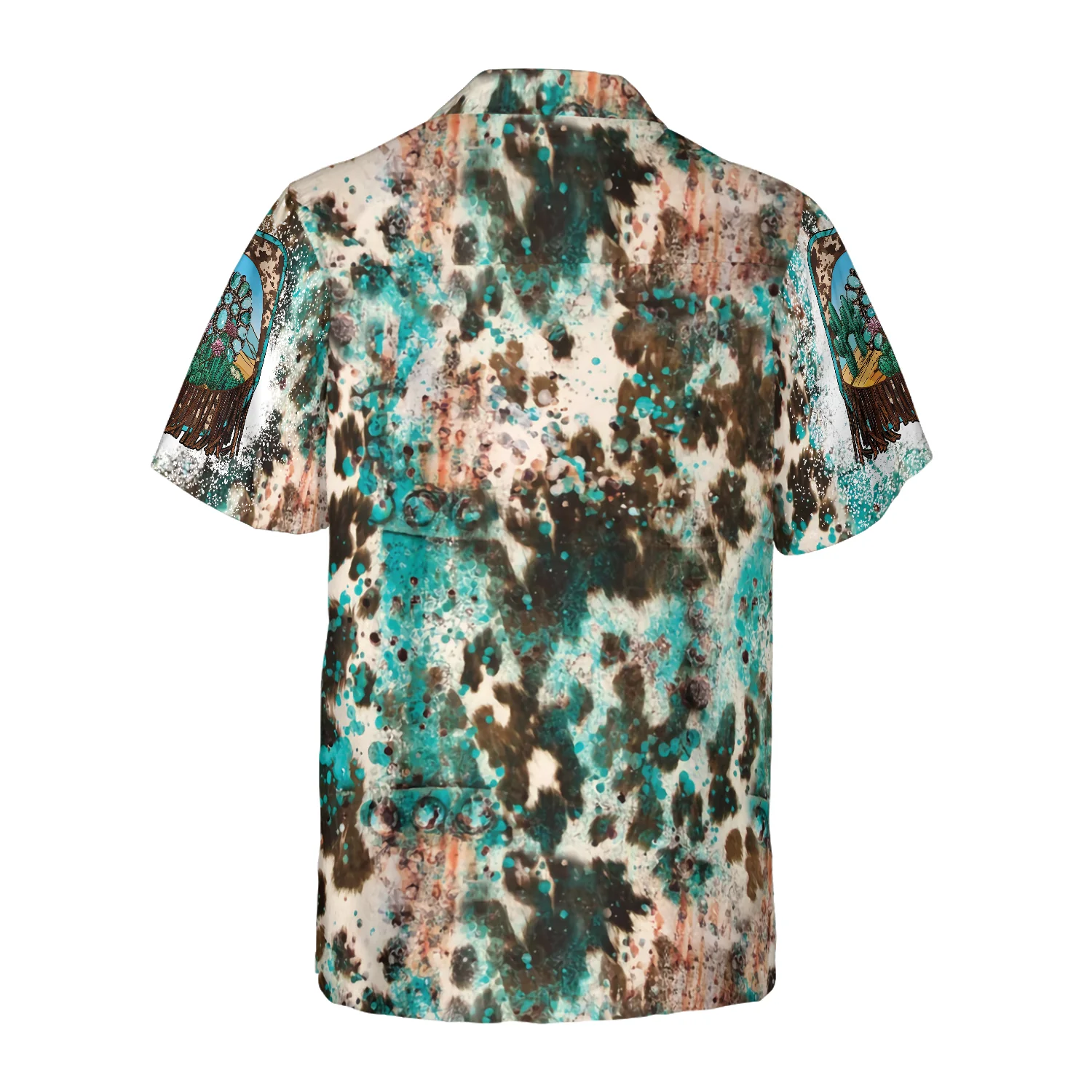 Texas Cowhide Map Hawaiian Shirt Unique Texas Shirt For Texas Lovers Aloha Shirt For Men and Women