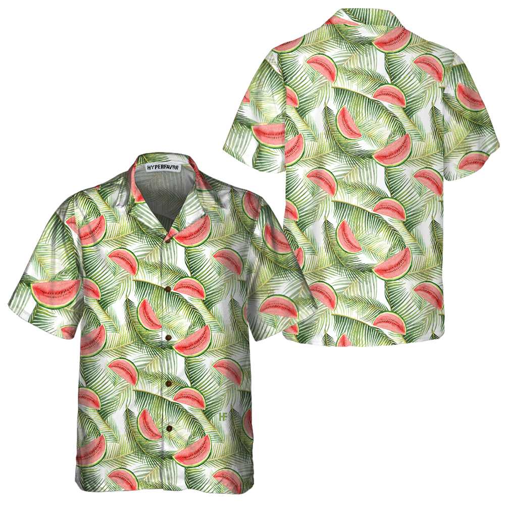 Watercolor Watermelon Tropical Hawaiian Shirt Watermelon Hawaiian Shirt Cool Watermelon Shirt  Women Aloha Shirt For Men and Women