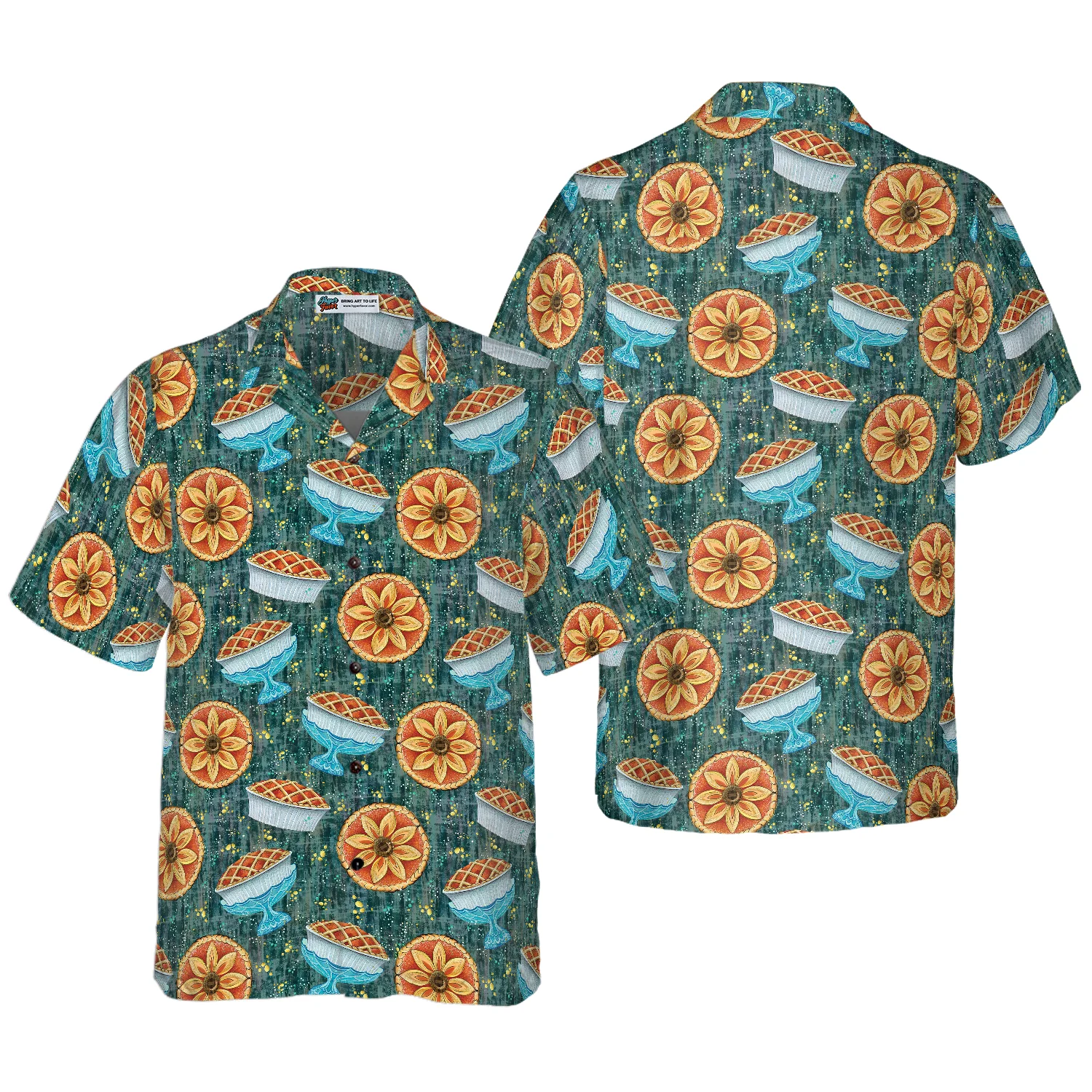 Thanksgiving Autumn Pie Hawaiian Shirt Aloha Shirt For Men and Women