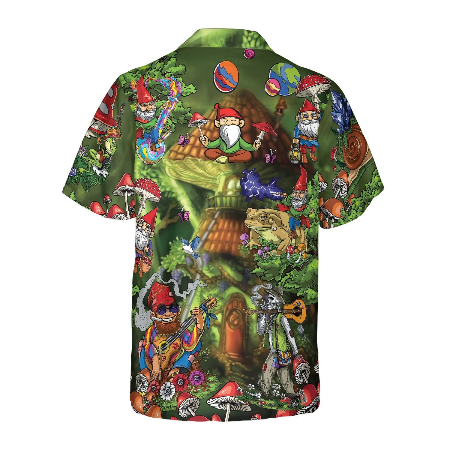 Gnome Hippie Hawaiian Shirt Aloha Shirt For Men and Women