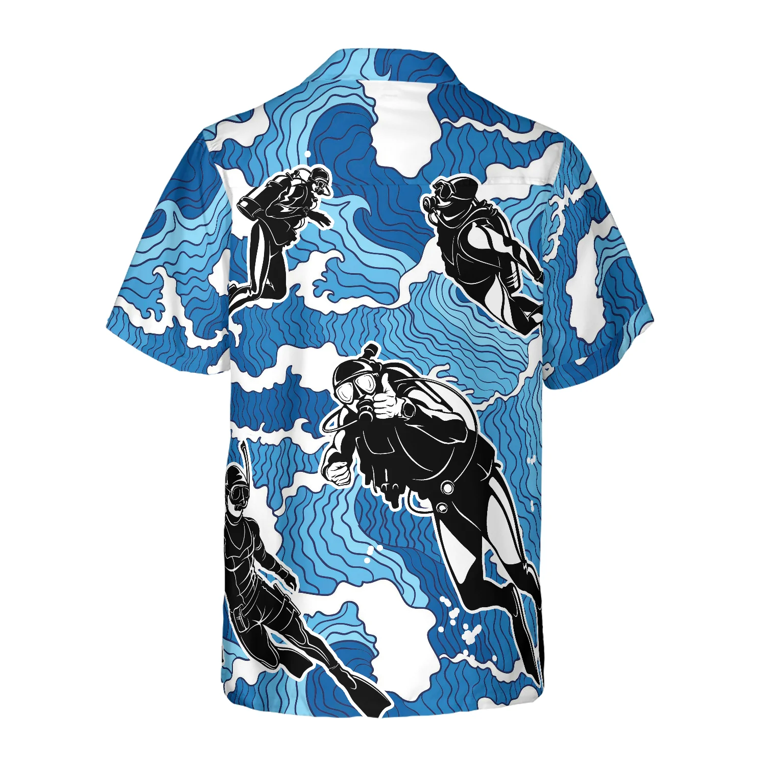 Ocean Wave Scuba Diving Hawaiian Shirt Aloha Shirt For Men and Women