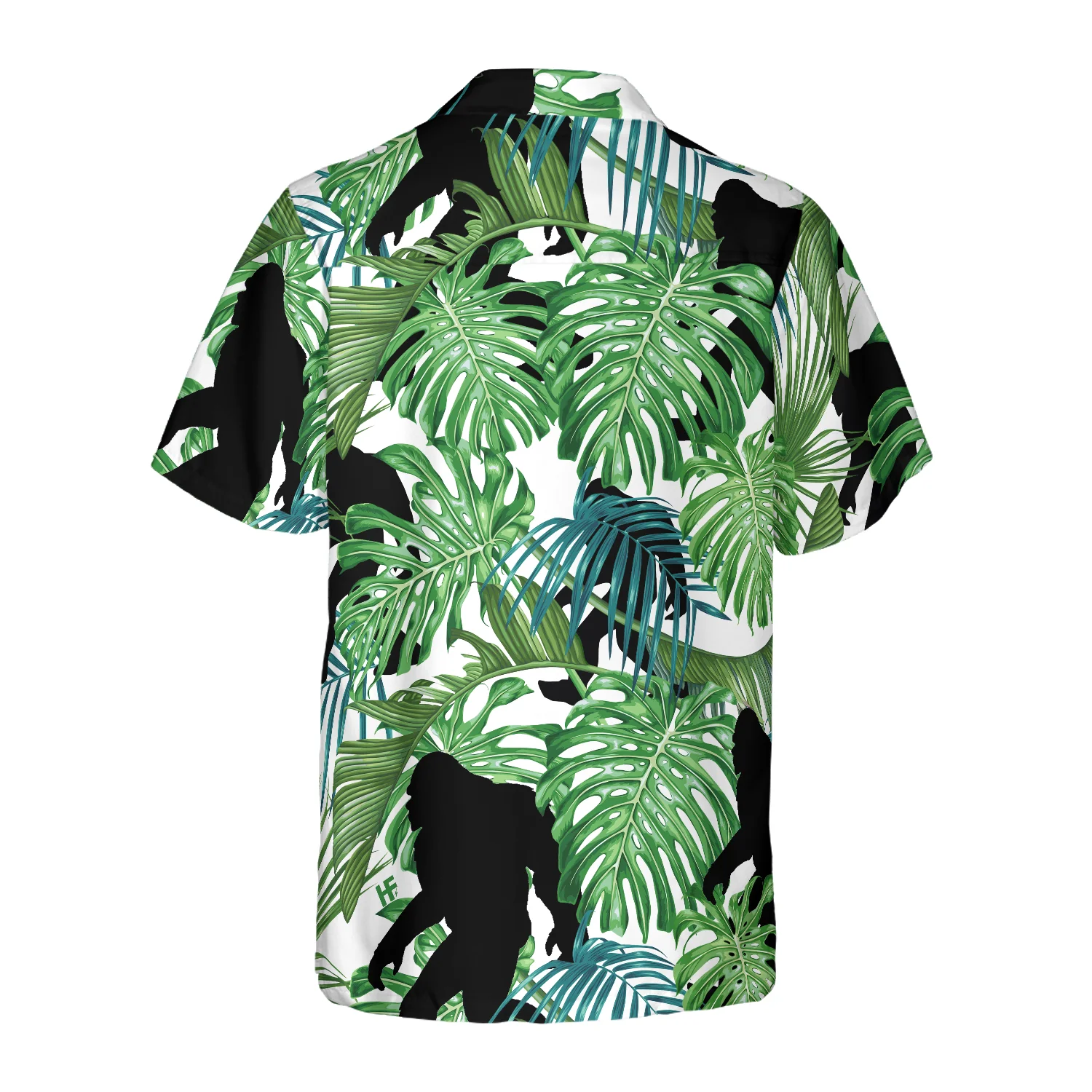 Bigfoot Tropical Seamless Pattern Hawaiian Shirt Aloha Shirt For Men and Women