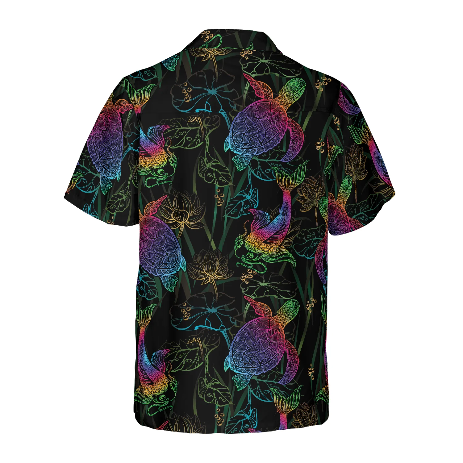 Koi Lotus And Turtle Hawaiian Shirt Aloha Shirt For Men and Women