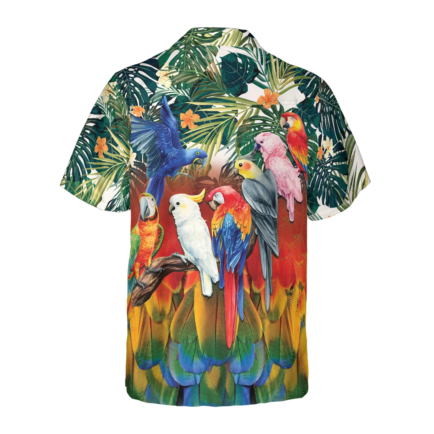 Tropical Parrot Birds Hawaiian Shirt Aloha Shirt For Men and Women