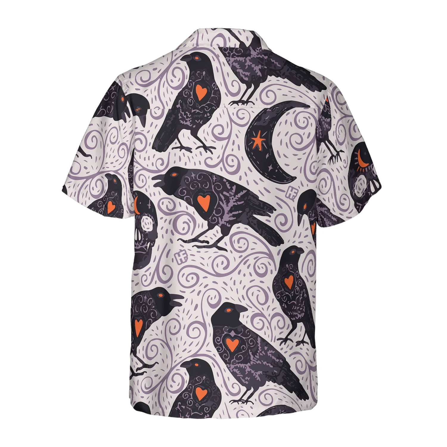 Raven And Skull Halloween Hawaiian Shirt Halloween Shirt Aloha Shirt For Men and Women