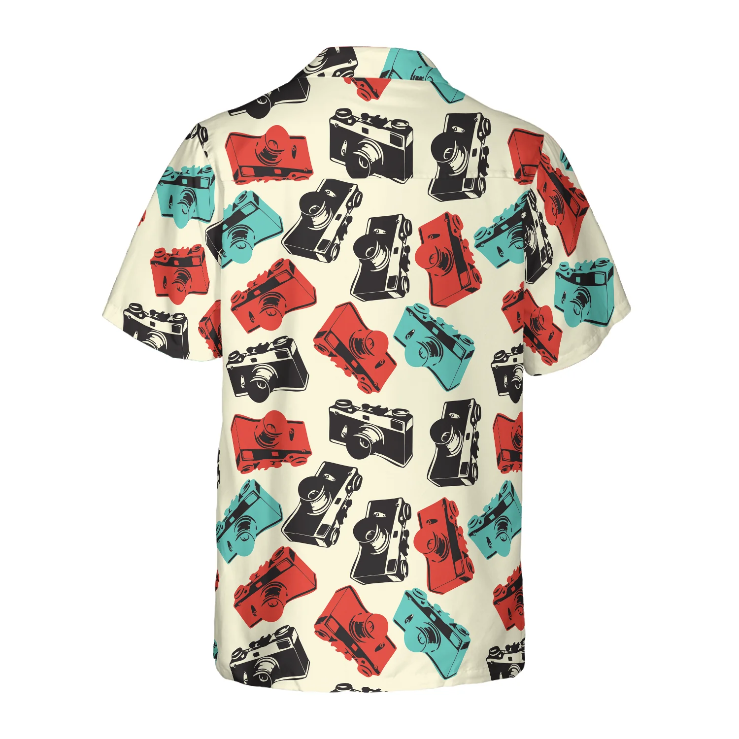 Camera Seamless Pattern Shirt Hawaiian Shirt Aloha Shirt For Men and Women