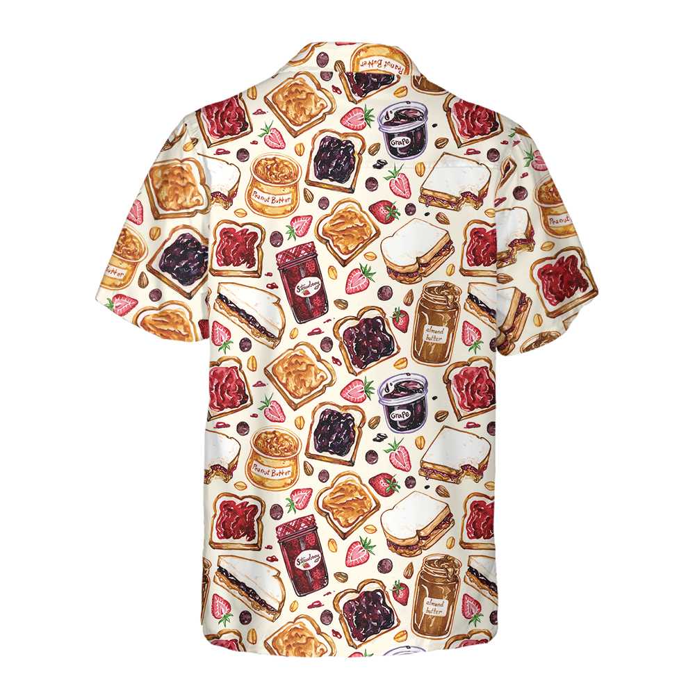 Peanut Butter and Jelly Hawaiian Shirt Funny Peanut Butter Shirt Gift For Peanut Butter Lovers Aloha Shirt For Men and Women