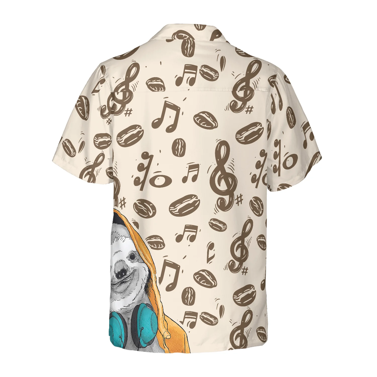 Music Note And Sloth Shirt Hawaiian Shirt Aloha Shirt For Men and Women