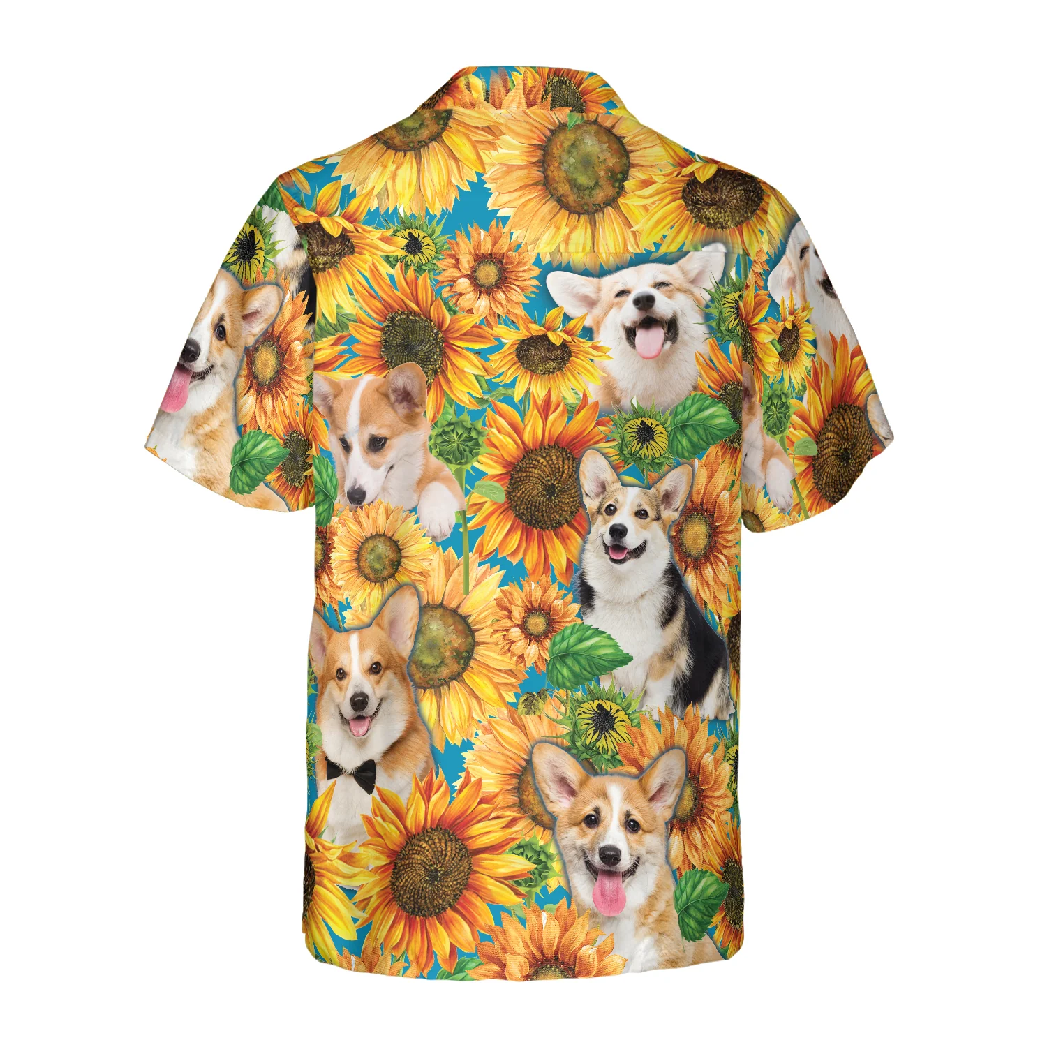 Corgi Lovers With Sunflower Hawaiian Shirt Aloha Shirt For Men and Women