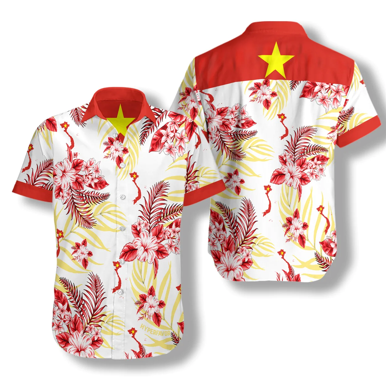 Vietnam Tropical Hawaiian Shirt Aloha Shirt For Men and Women