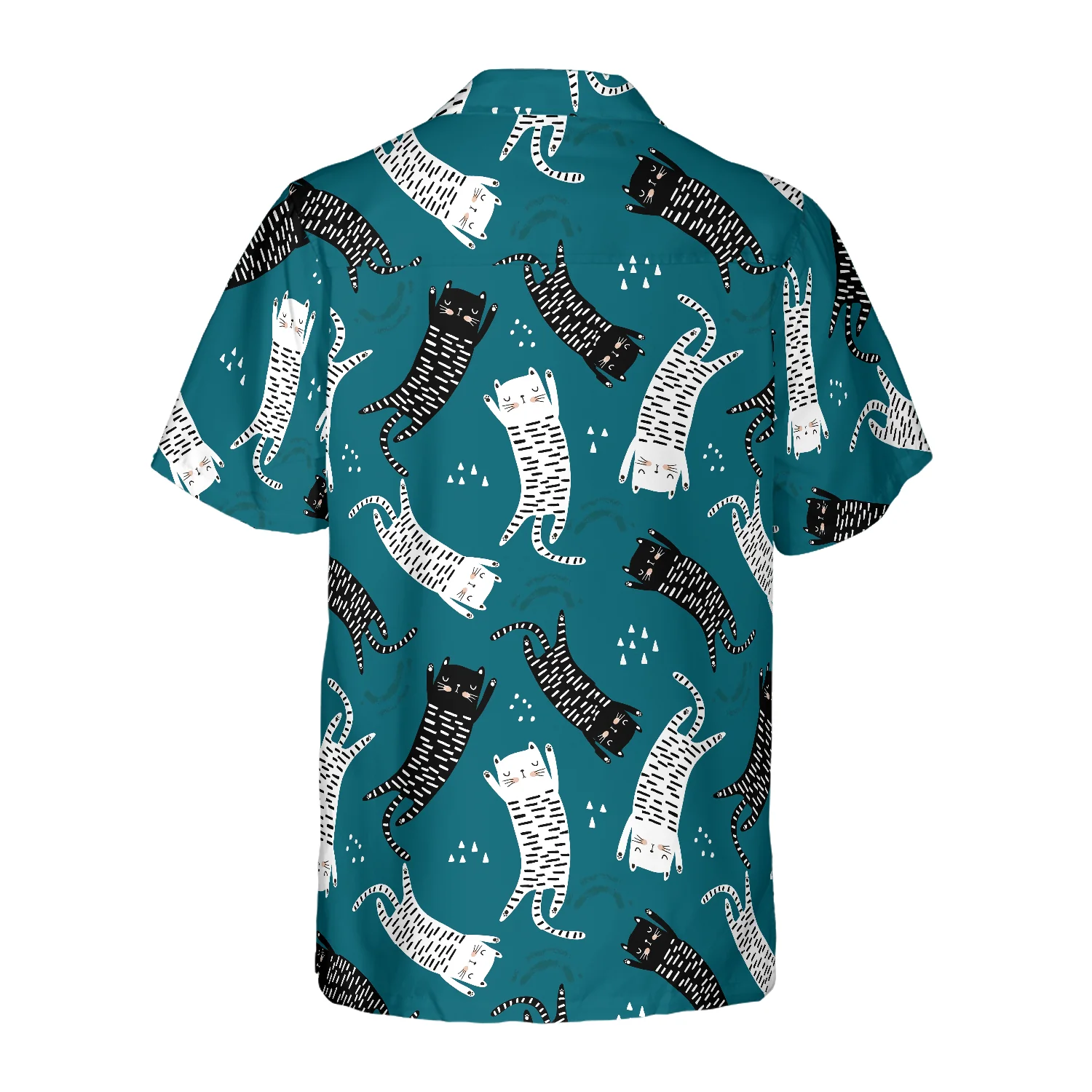 Seamless Pattern With Funny Cats Hawaiian Shirt Aloha Shirt For Men and Women