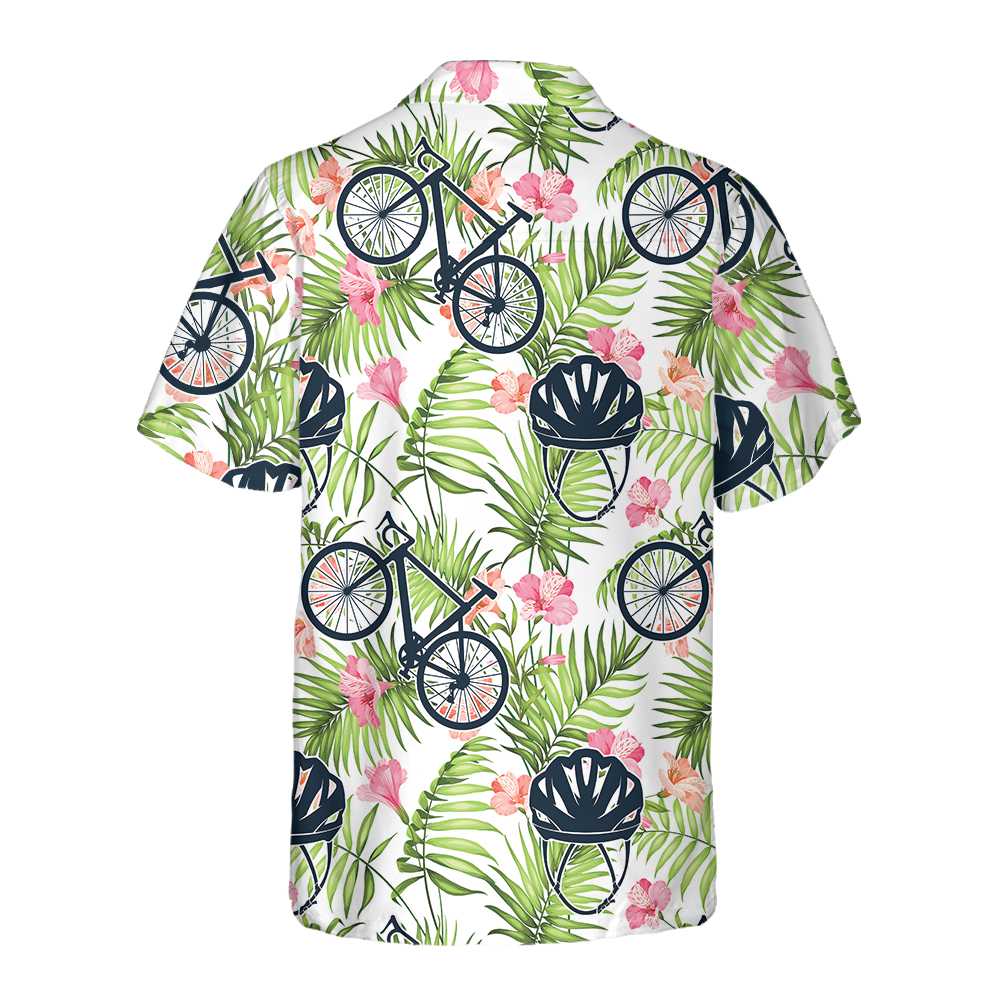 Aloha Cycling Hawaiian Shirt Bicycle Shirt  Women Best Gift For Bikers Aloha Shirt For Men and Women