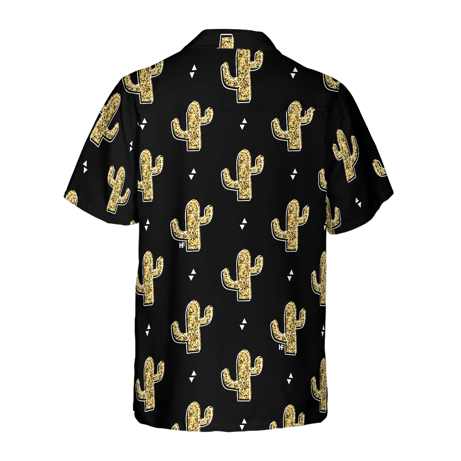 Golden Cactuses Hawaiian Shirt Aloha Shirt For Men and Women