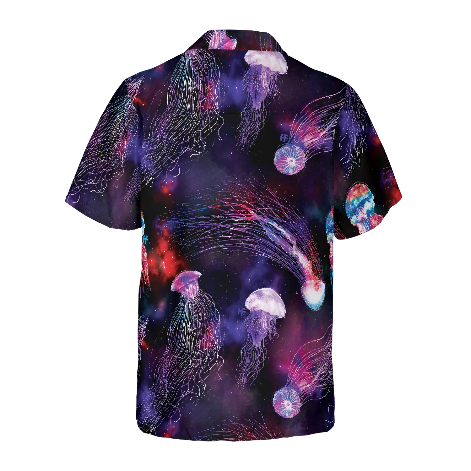 Bright Night Galaxy With Jellyfishes Hawaiian Shirt Aloha Shirt For Men and Women