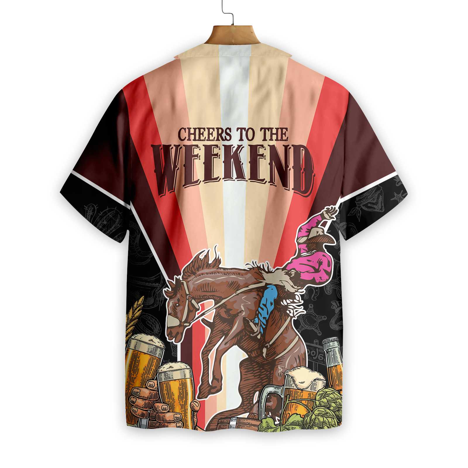 Cheers to the Weekend Rodeo Hawaiian Shirt Aloha Shirt For Men and Women