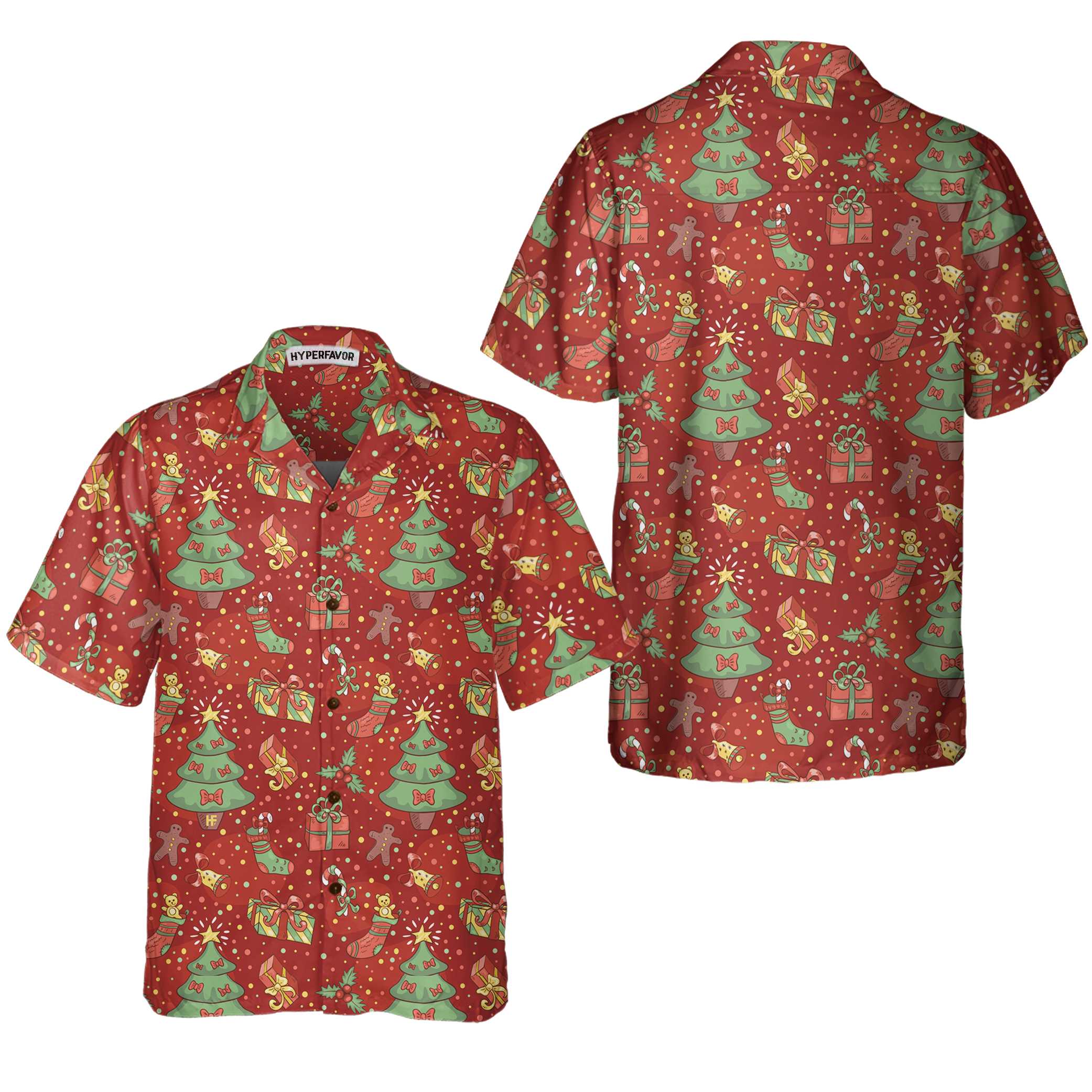 Christmas Pattern With Confetti Hawaiian Shirt Festive Christmas Hawaiian Shirt Aloha Shirt For Men and Women