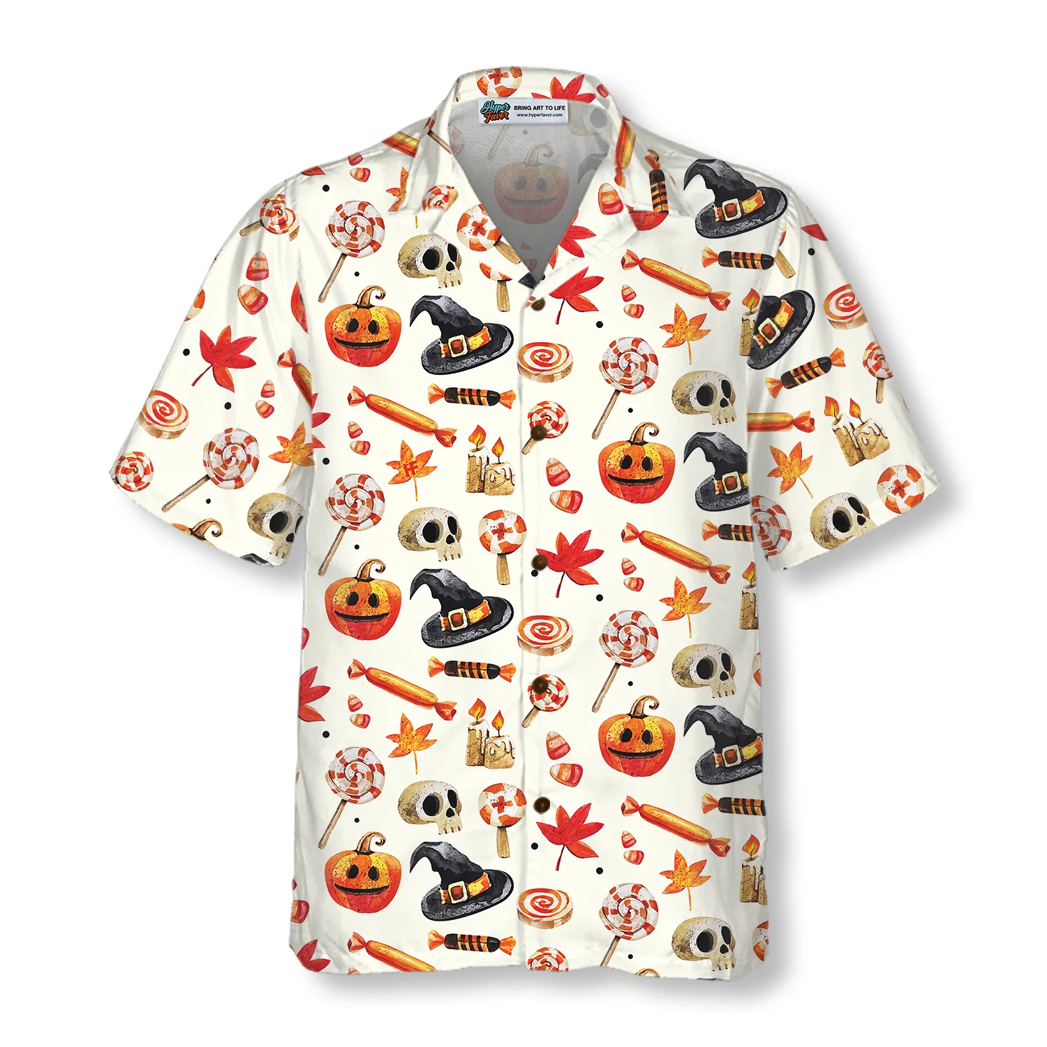 Halloween Art Print Hawaiian Shirt Aloha Shirt For Men and Women