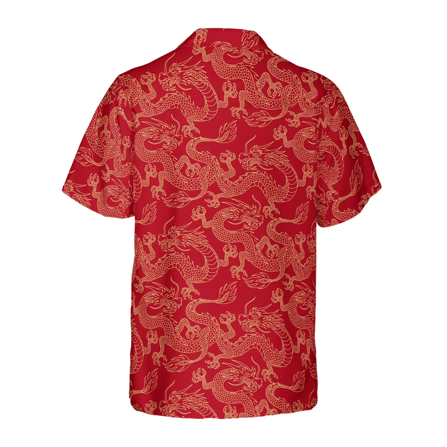 Oriental Dragon Red Hawaiian Shirt Aloha Shirt For Men and Women