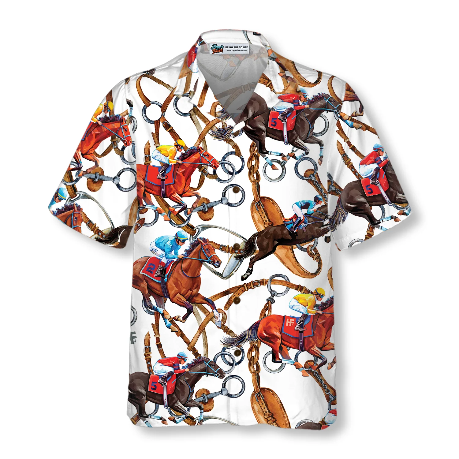 Horse Racing Shirt Hawaiian Shirt Aloha Shirt For Men and Women