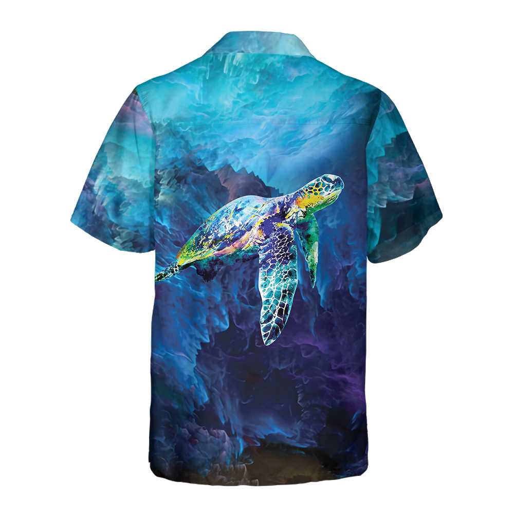 Turtle On Cloud Hawaiian Shirt Turtle Shirt  Women Cool Turtle Gift Aloha Shirt For Men and Women