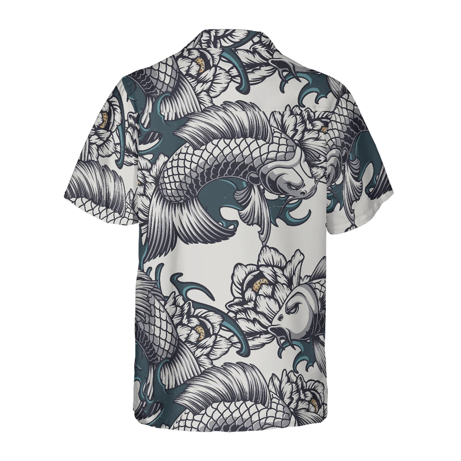 Traditional Floral Fish Hawaiian Shirt Aloha Shirt For Men and Women