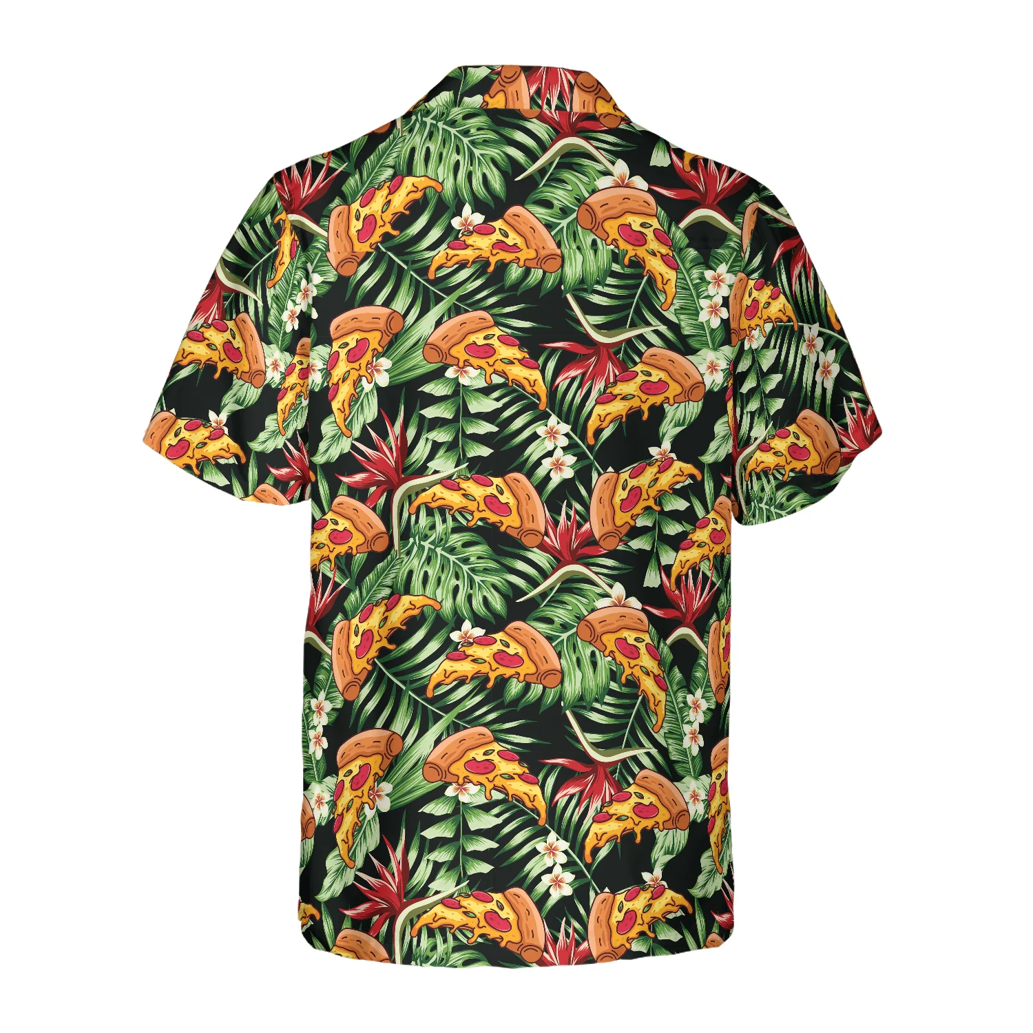 Funky Tropical Pizza Shirt Hawaiian Shirt Aloha Shirt For Men and Women