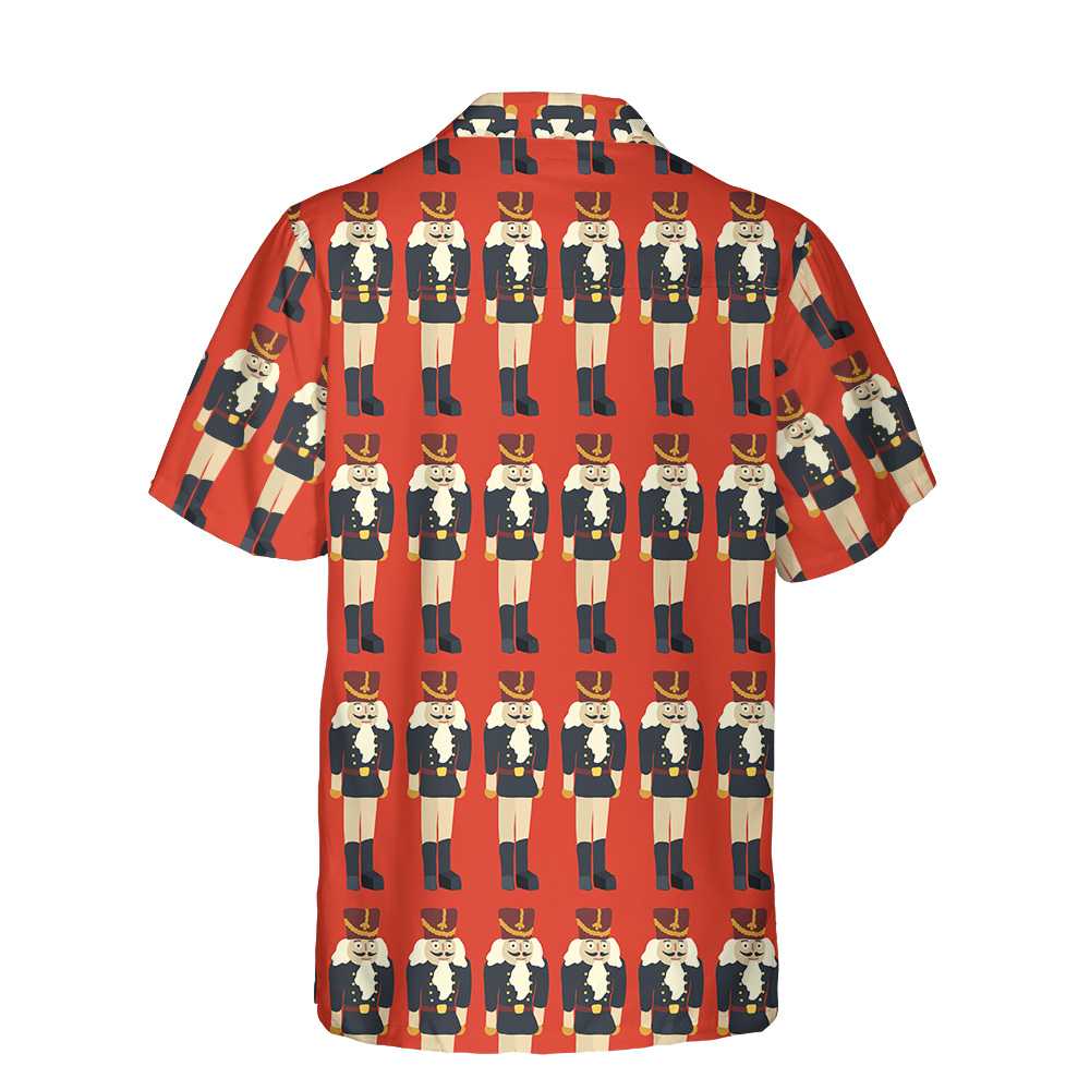 Nutcracker Seamless Christmas Pattern Hawaiian Shirt Funny Christmas Shirt Gift For Christmas Aloha Shirt For Men and Women