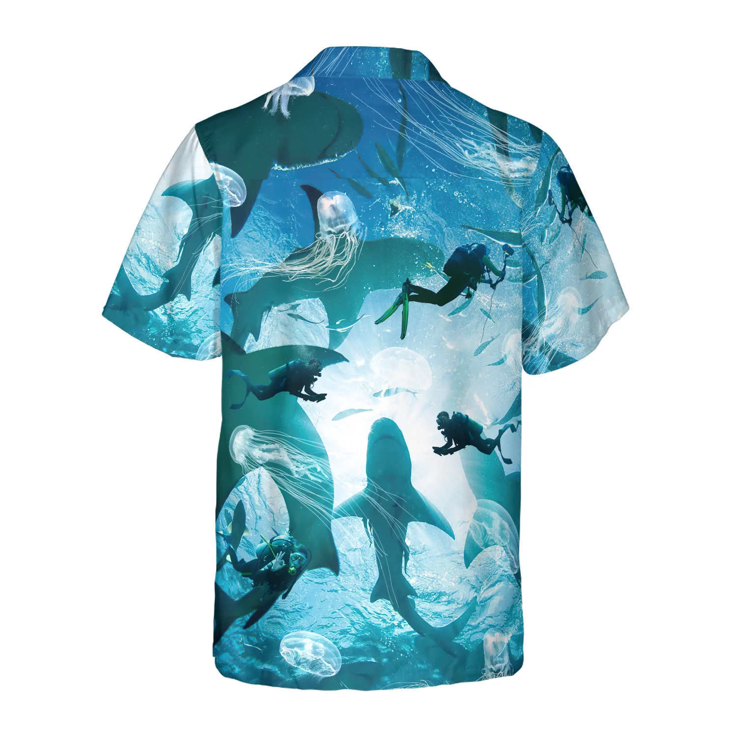 Scuba Diving With Sharks Hawaiian Shirt Aloha Shirt For Men and Women