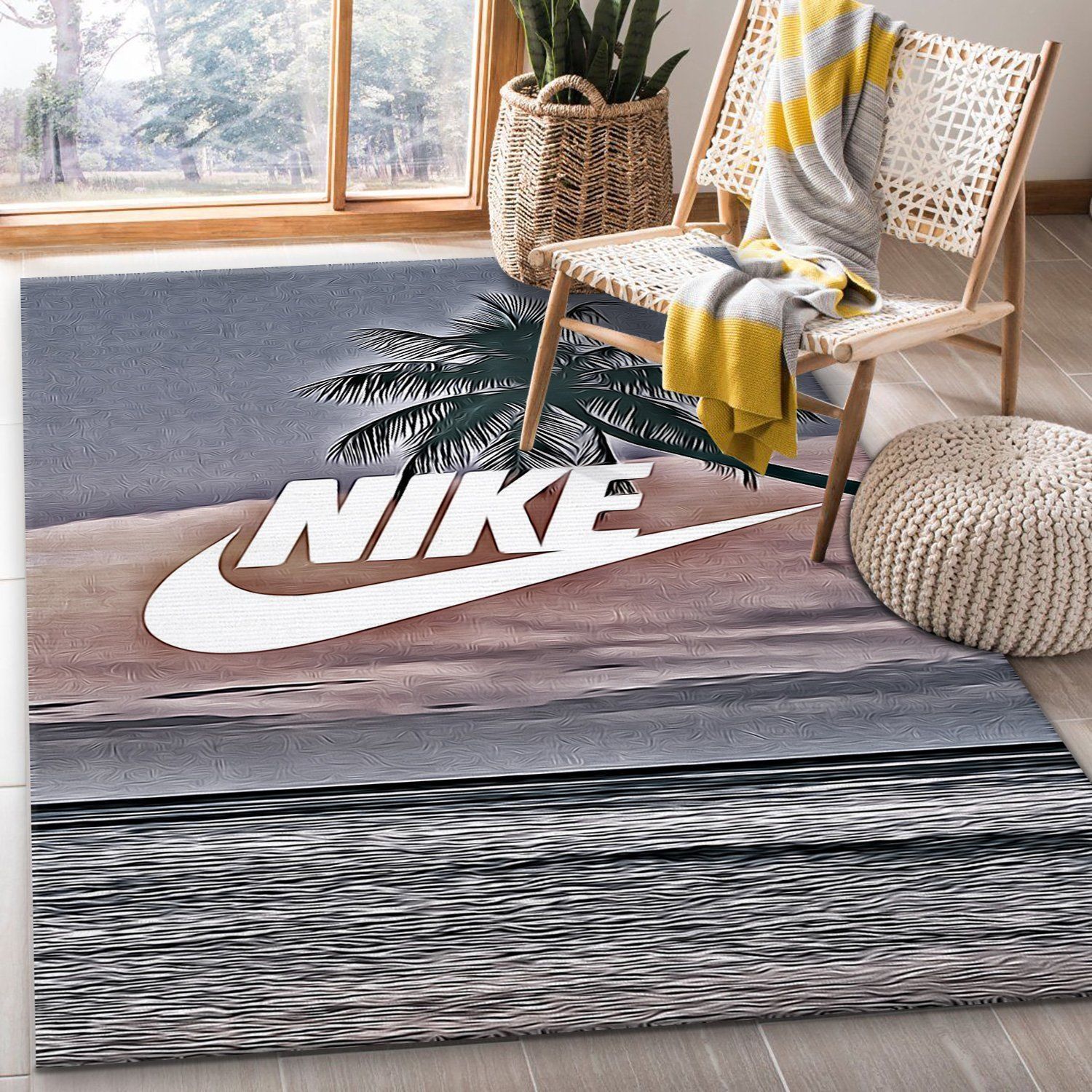 Nike Ocean V2 Rug Living Room Rug Home US Decor - Indoor Outdoor Rugs