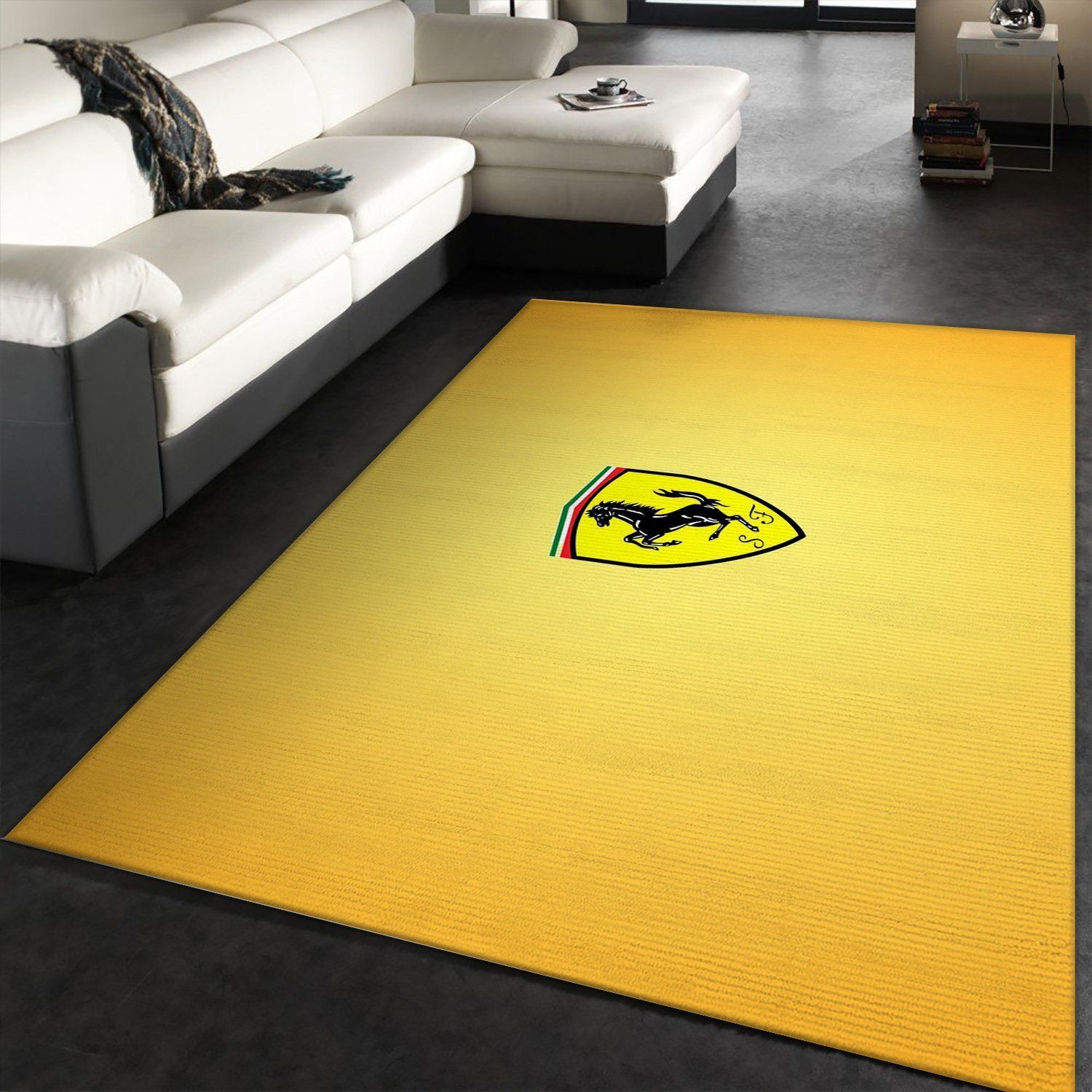 Ferrari Logo Rug Bedroom Family Gift US Decor - Indoor Outdoor Rugs