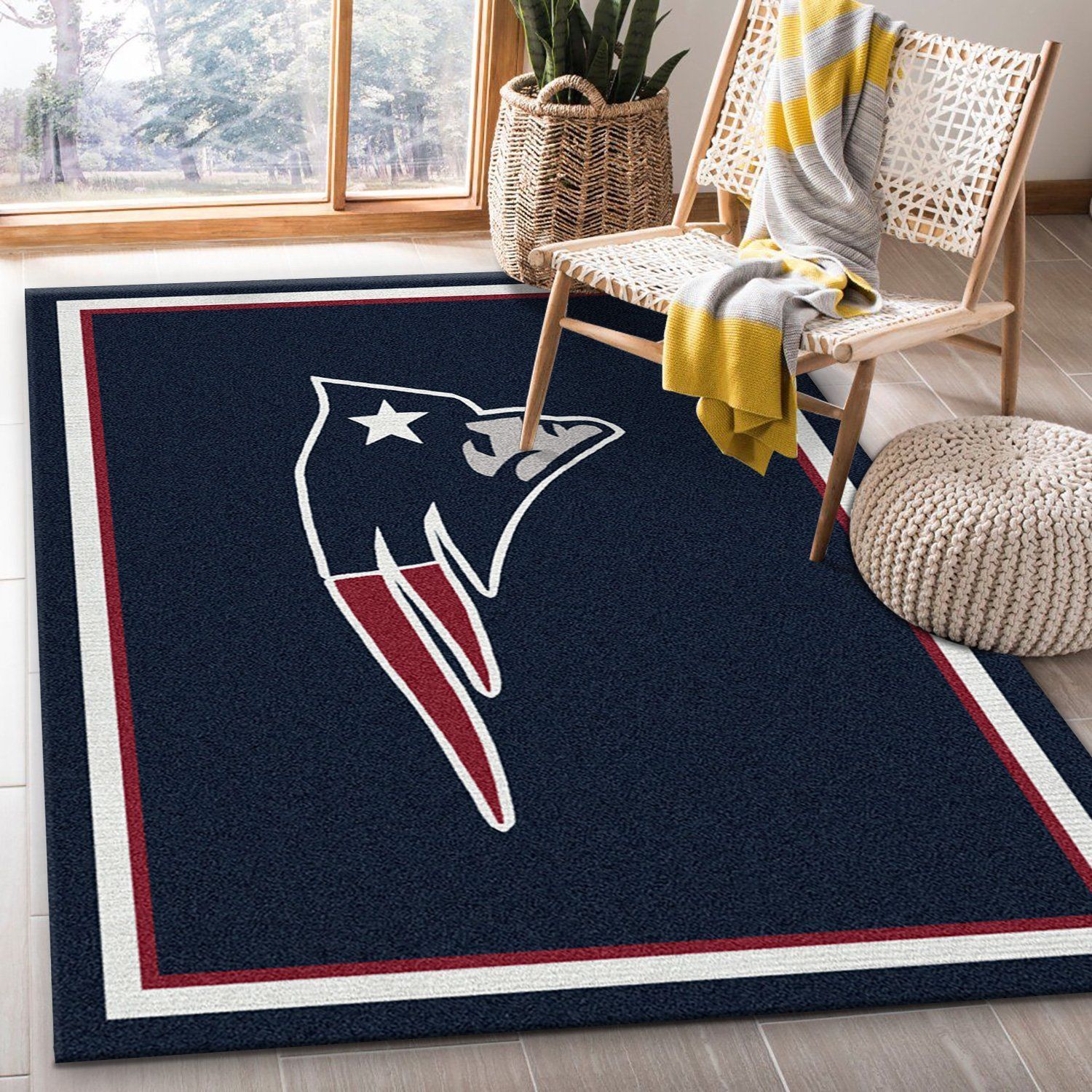 Nfl Spirit New England Patriots Area Rug, Living Room Rug, US Gift Decor - Indoor Outdoor Rugs