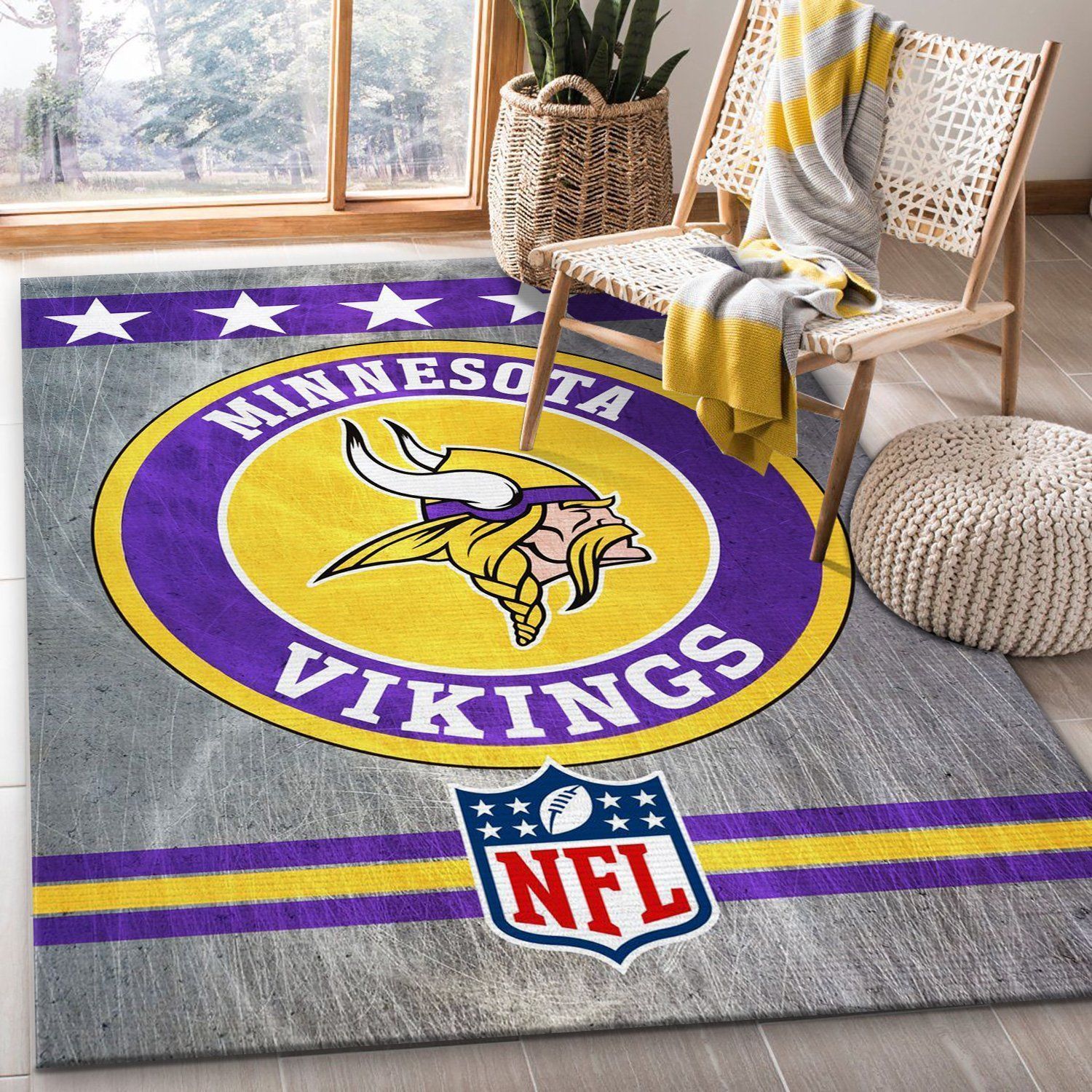 Minnesota Vikings Nfl Area Rug Living Room Rug Christmas Gift US Decor - Indoor Outdoor Rugs