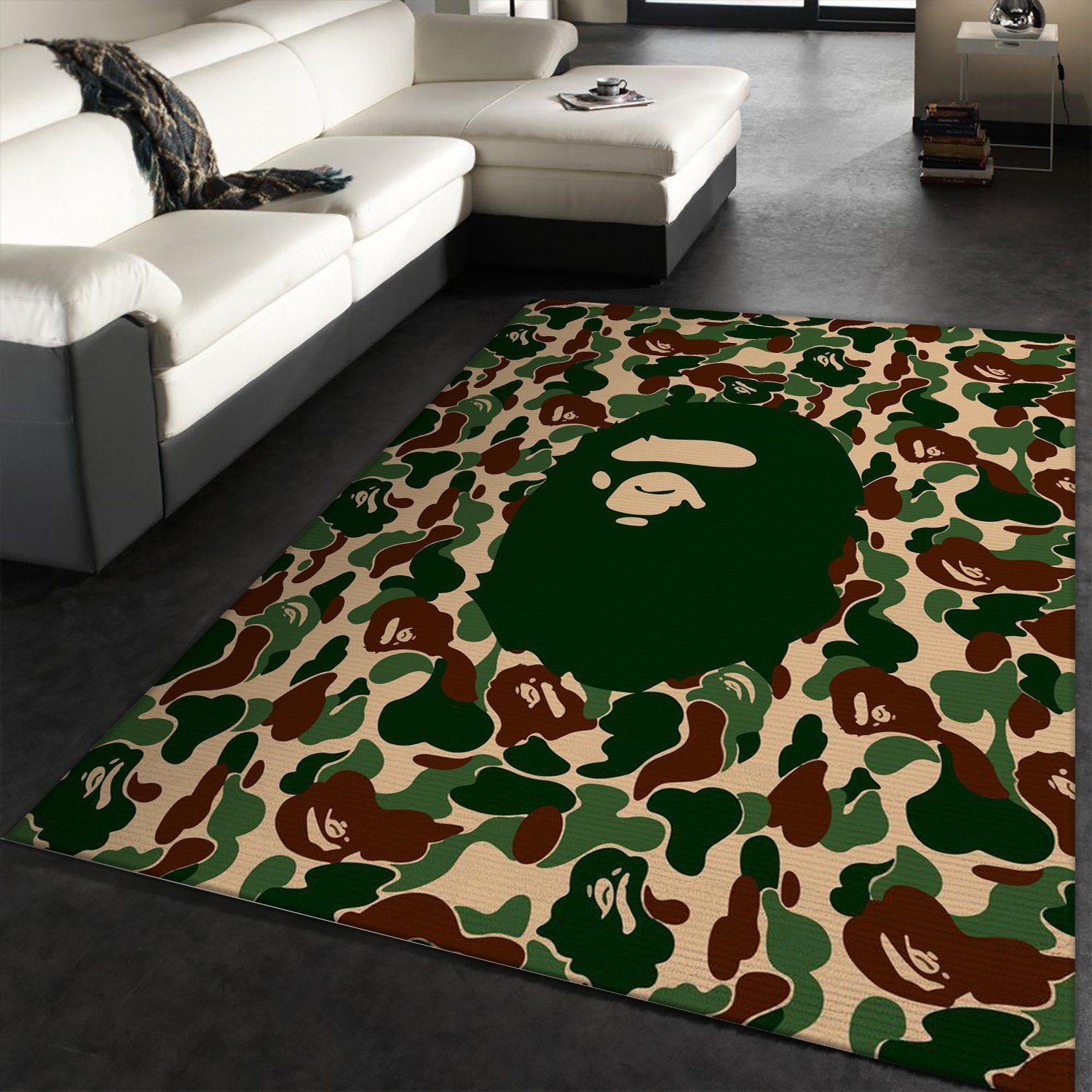 Bape Camo Monkey Hypebeast Rug Fashion Brand Rug Home Decor Floor Decor - Indoor Outdoor Rugs