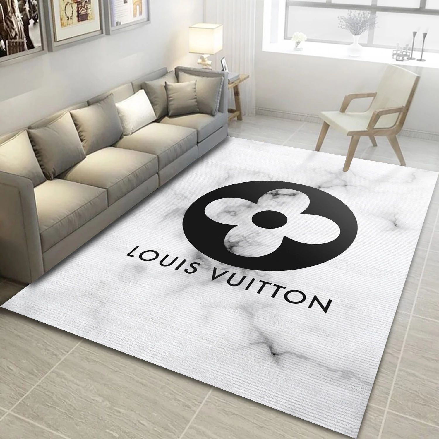 Louis Vuitton , Bedroom Rug - Family US Decor - Indoor Outdoor Rugs