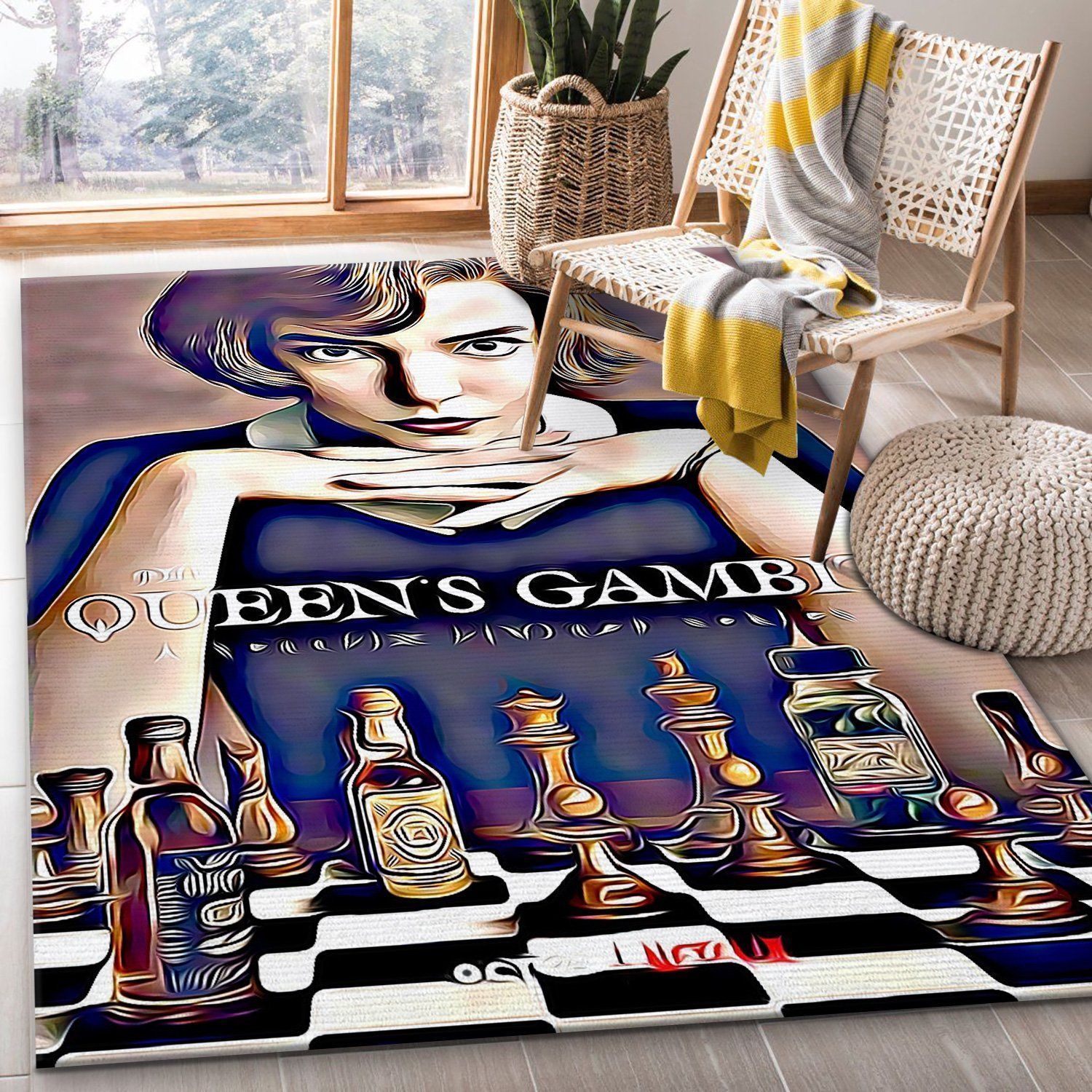 The Queen Gambit V3 Area Rug Bedroom Rug Home Decor Floor Decor - Indoor Outdoor Rugs