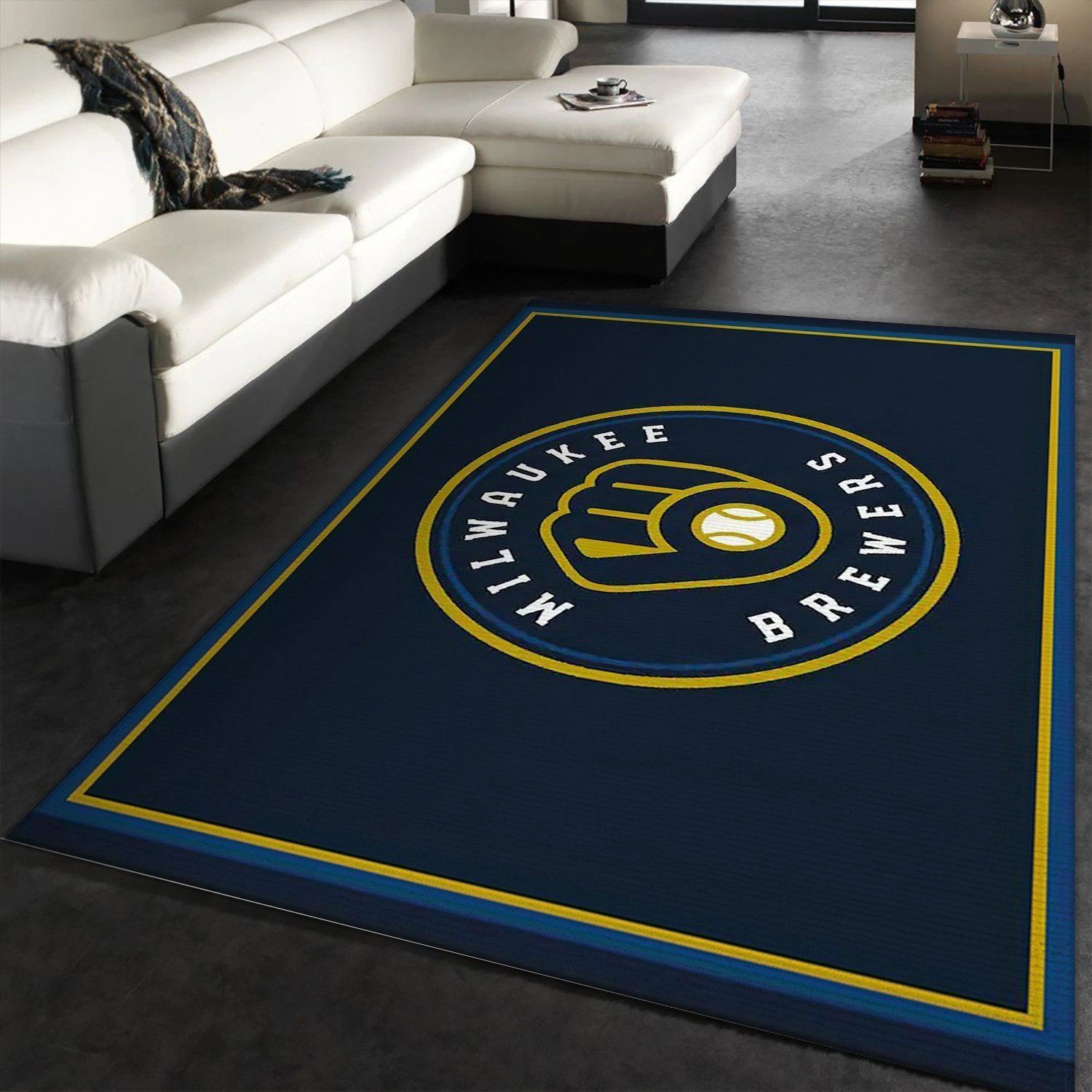 Milwaukee Brewers Imperial Spirit Rug Area Rug Carpet, Bedroom, Christmas Gift US Decor - Indoor Outdoor Rugs