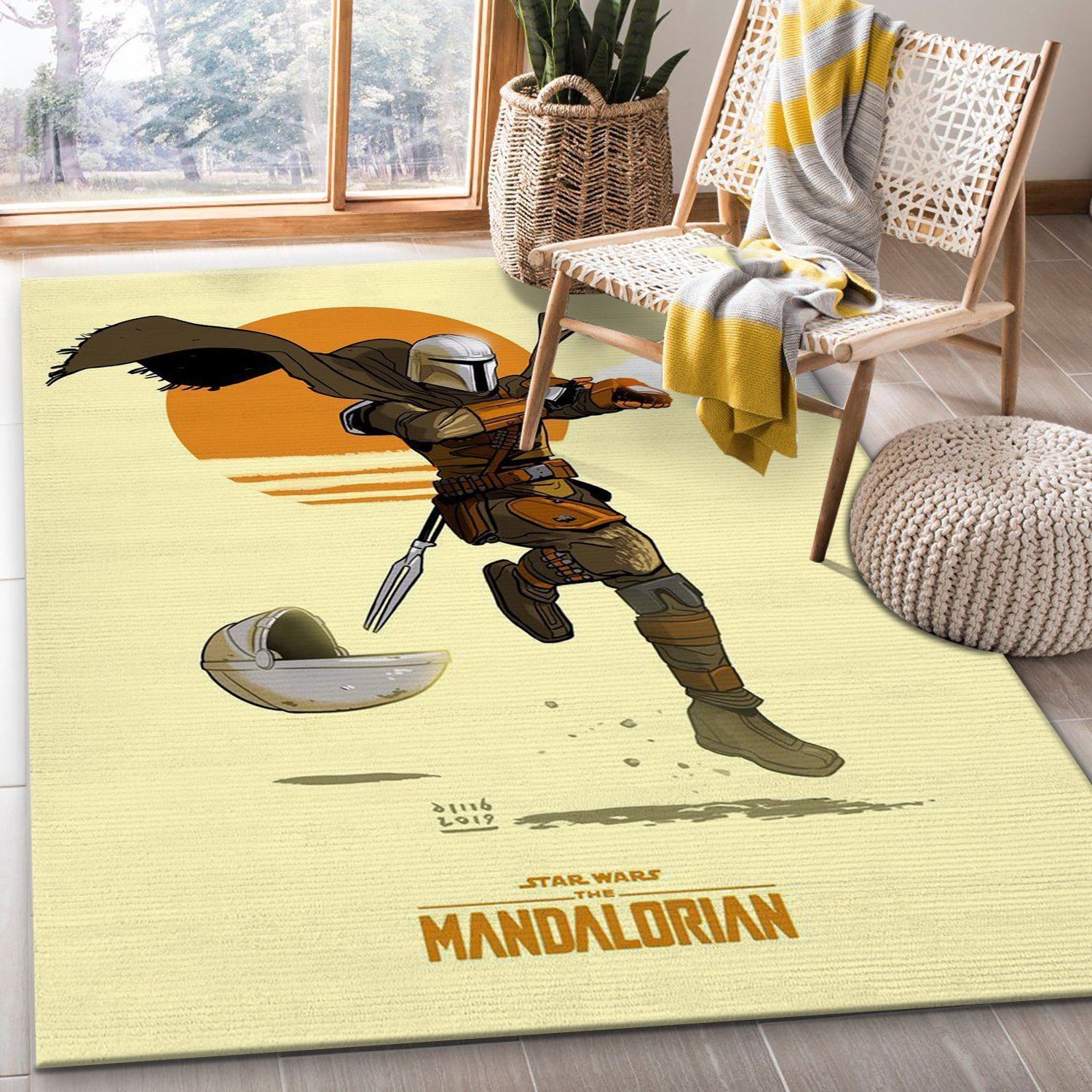 Mandalorian Baby Yoda Ver41 Rug Bedroom Rug Home Decor - Indoor Outdoor Rugs