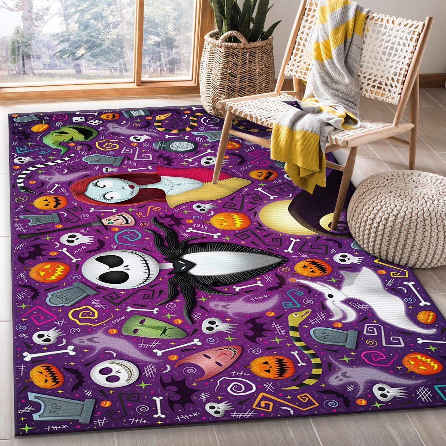 Nightmare Before Christmas Ver1 Area Rug For Christmas Living Room Rug Family Gift US Decor - Indoor Outdoor Rugs