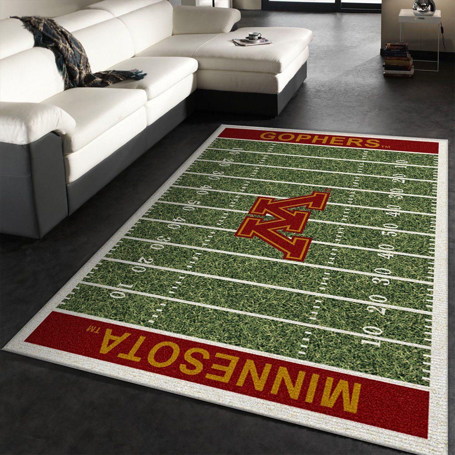 College Minnesota NFL Team Logo Area Rug, Bedroom Rug, US Gift Decor - Indoor Outdoor Rugs